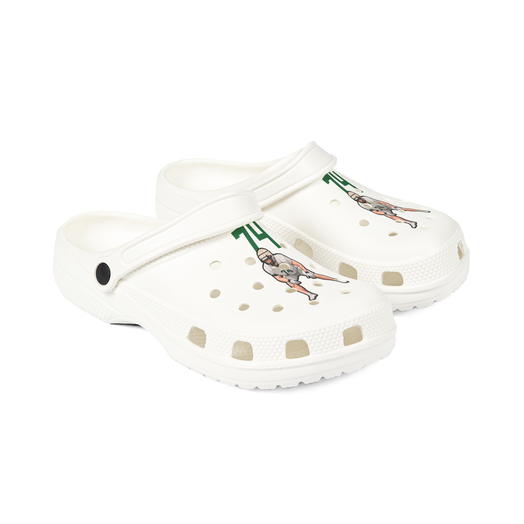Rubber Clogs — character_number_top in White