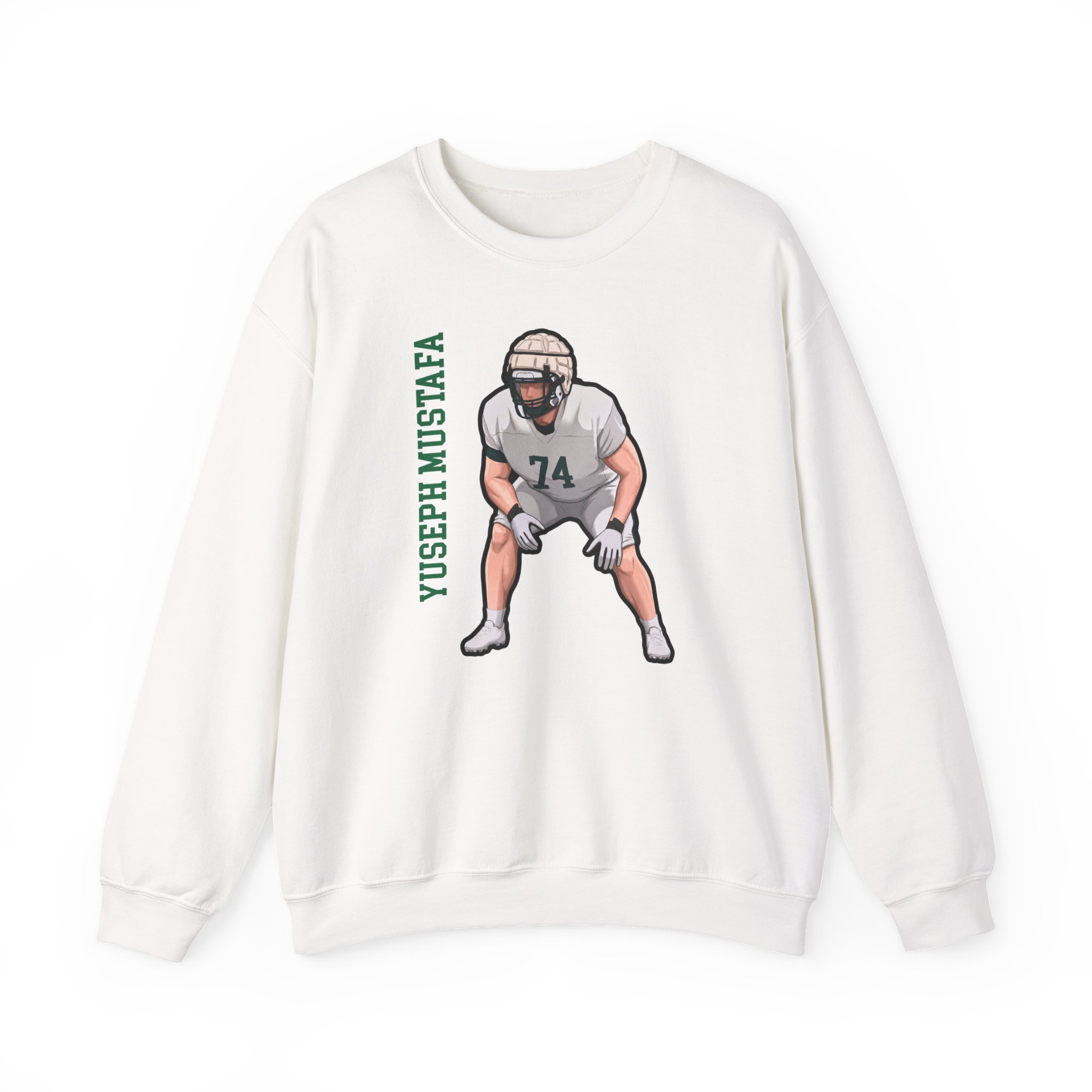 Crewneck Sweatshirt — character_name_vertical in White