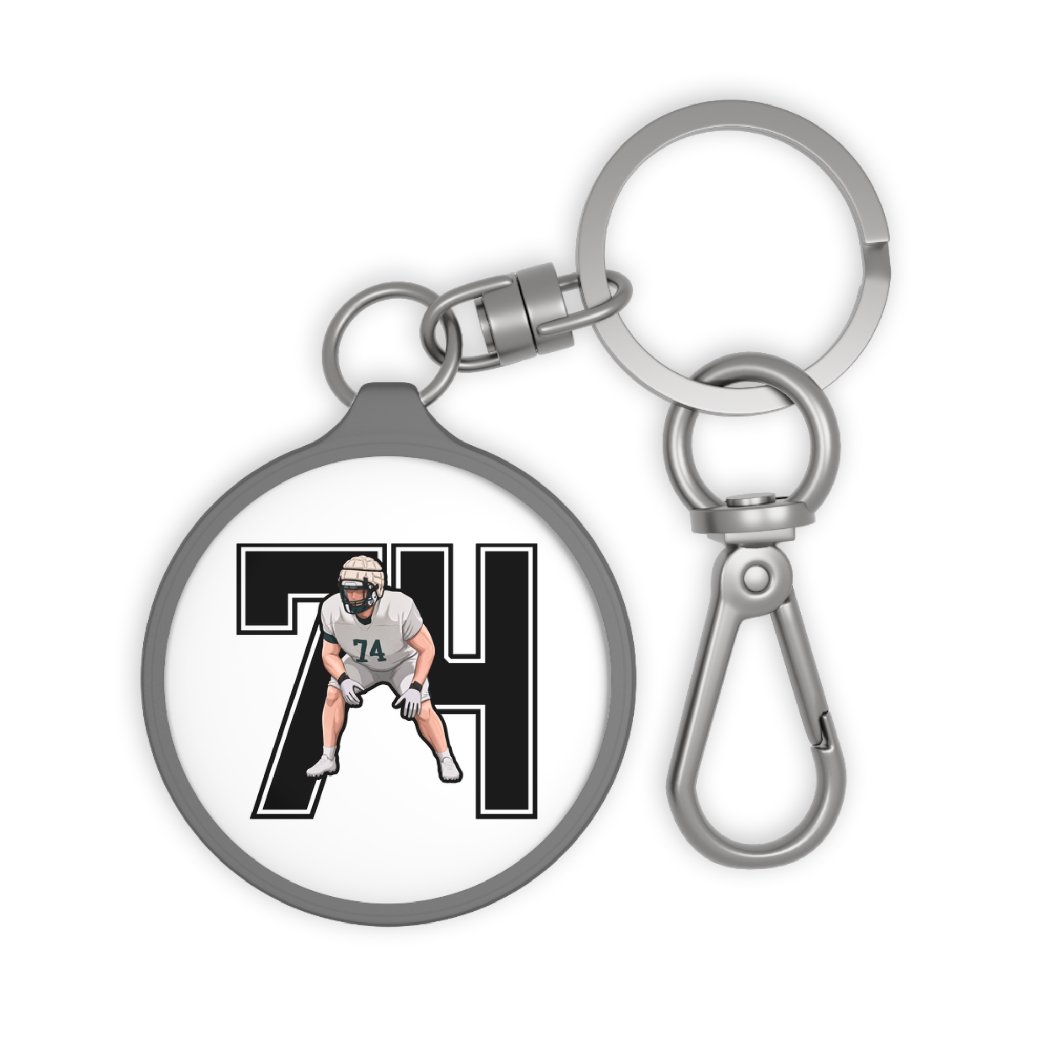 Keychain — character_number in Grey
