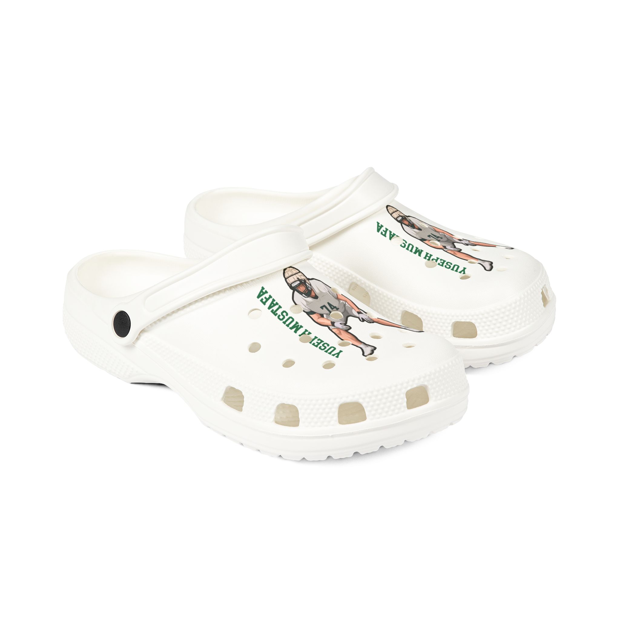Rubber Clogs — character_name_vertical in White