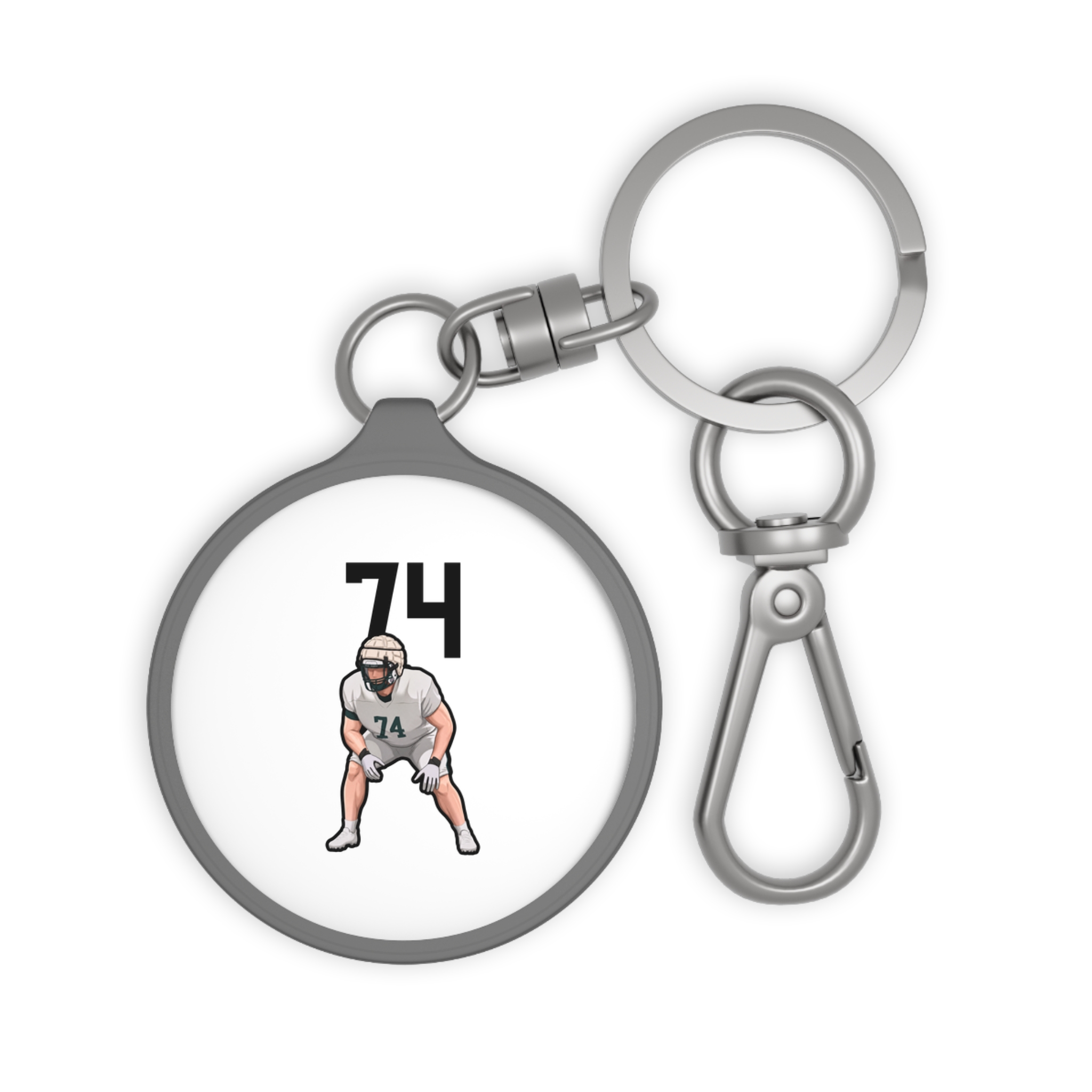 Keychain — character_number_top in Grey