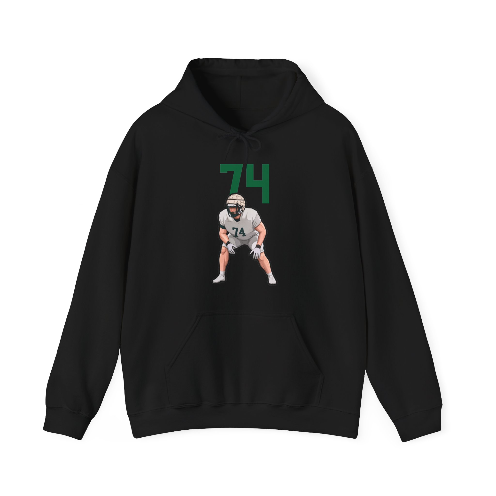 Hoodie — character_number_top in Black