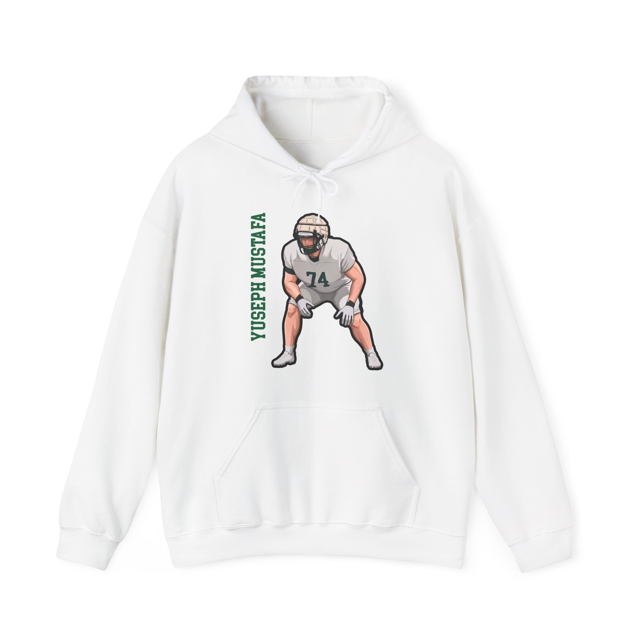 Hoodie — character_name_vertical in White