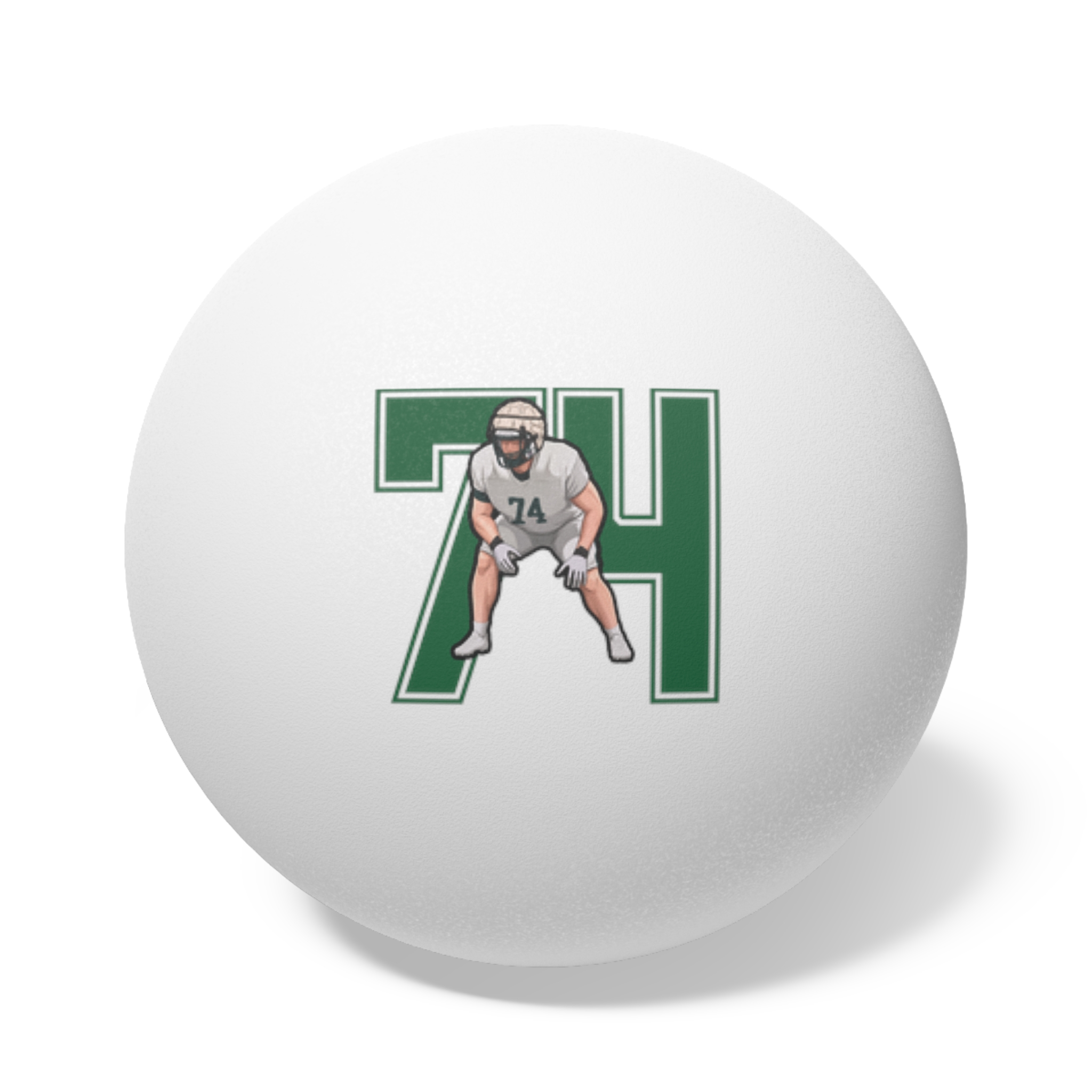 Ping Pong Balls, 6 pcs — character_number in White
