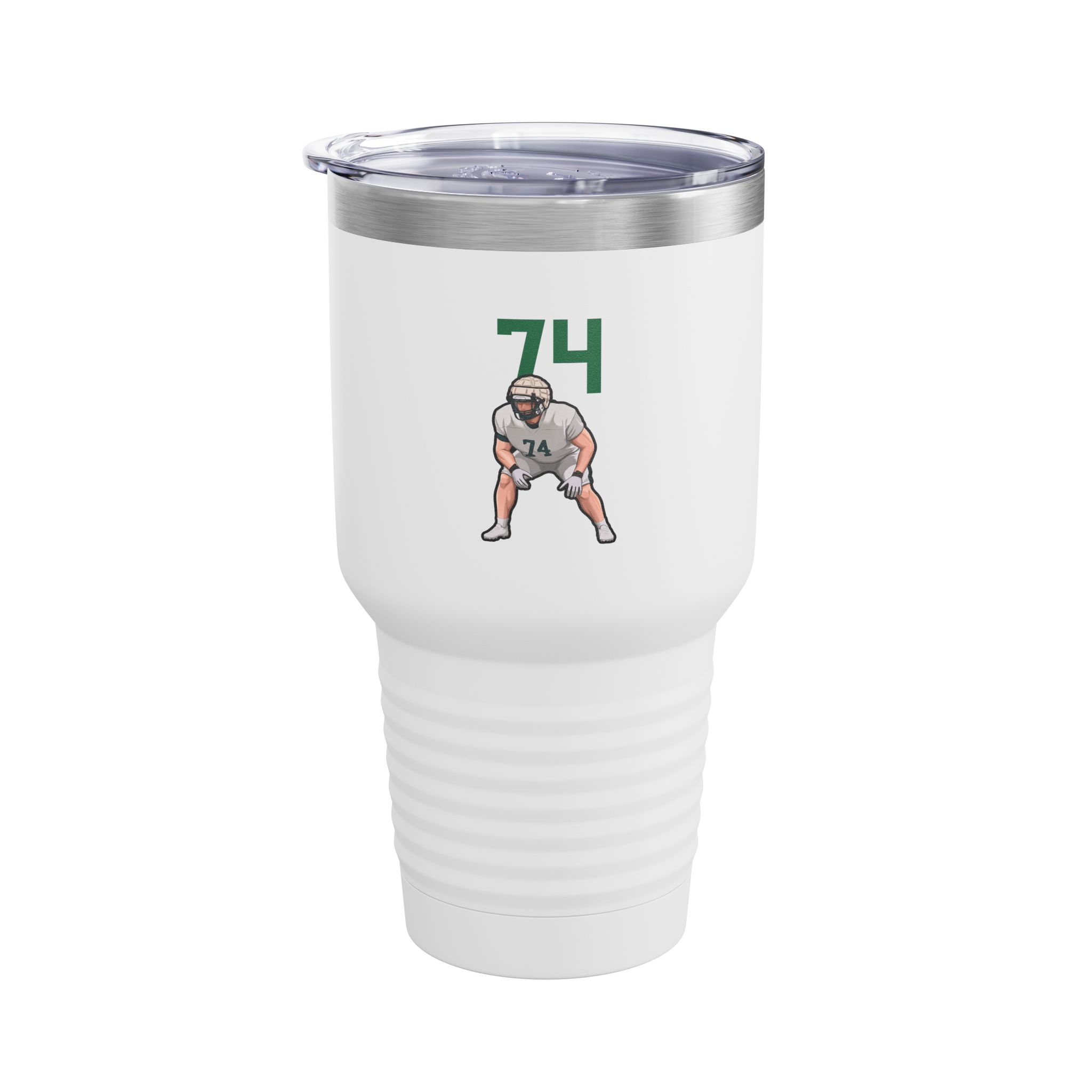 30oz Tumbler — character_number_top in White