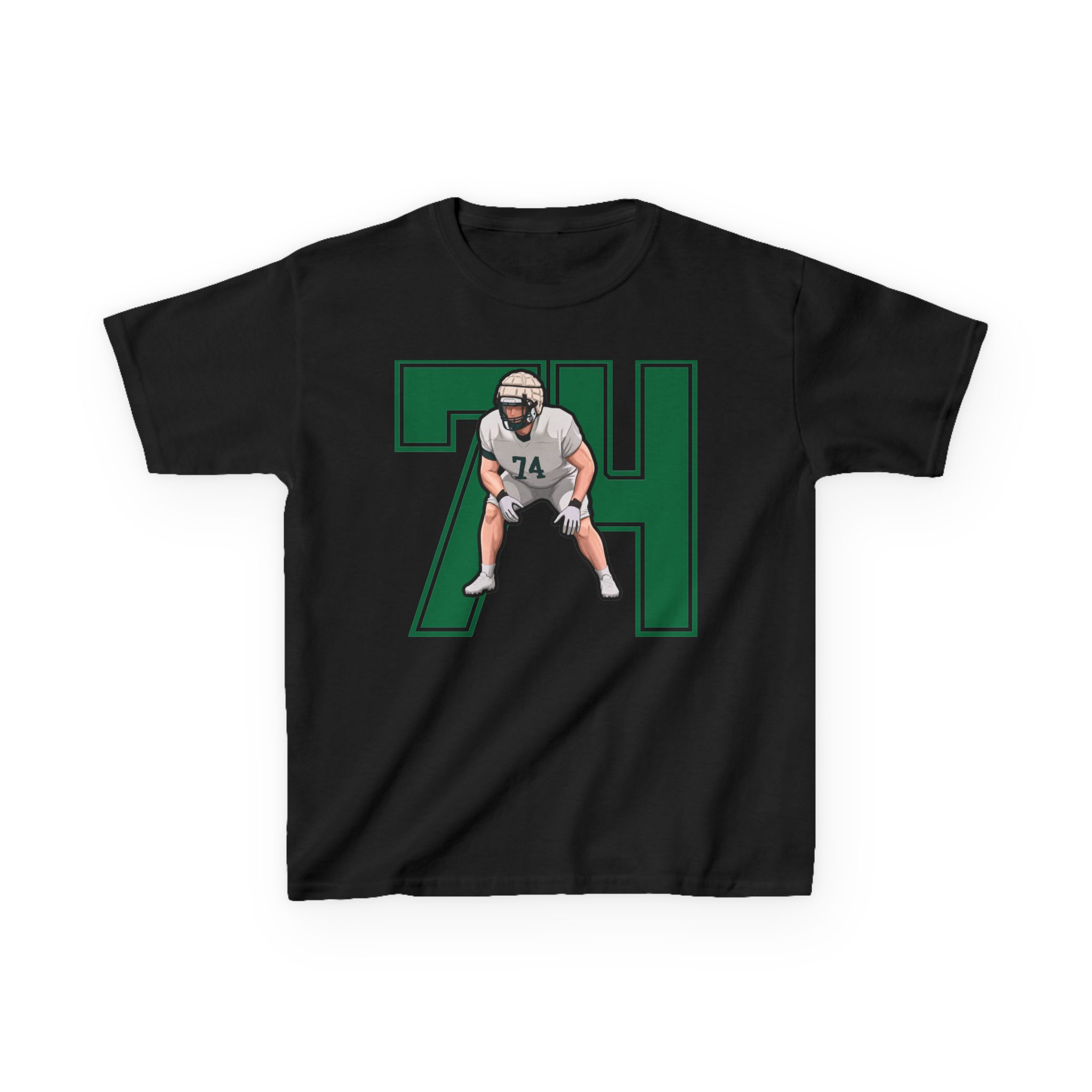 Youth Tee — character_number in Black