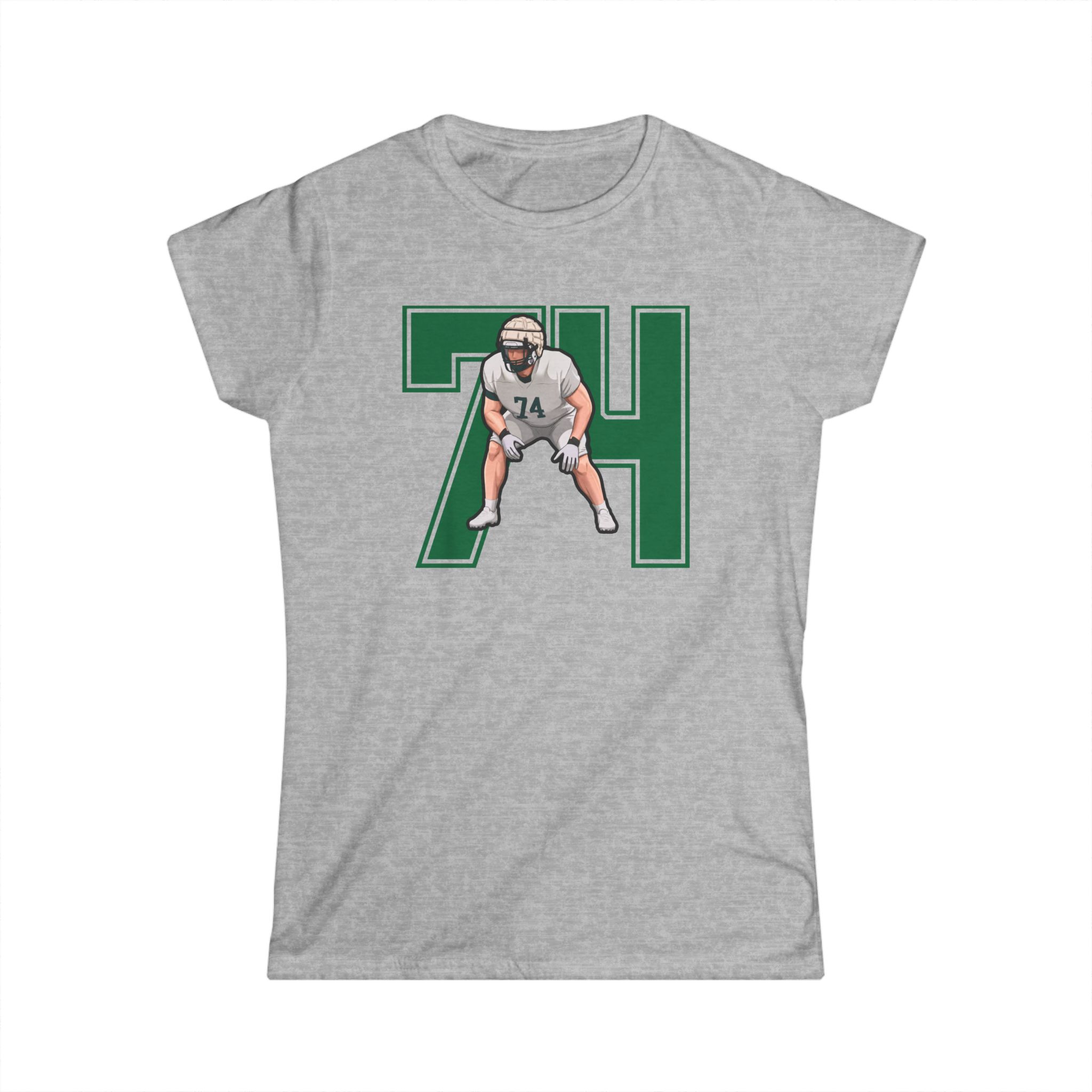 Women's Softstyle Tee — character_number in Grey