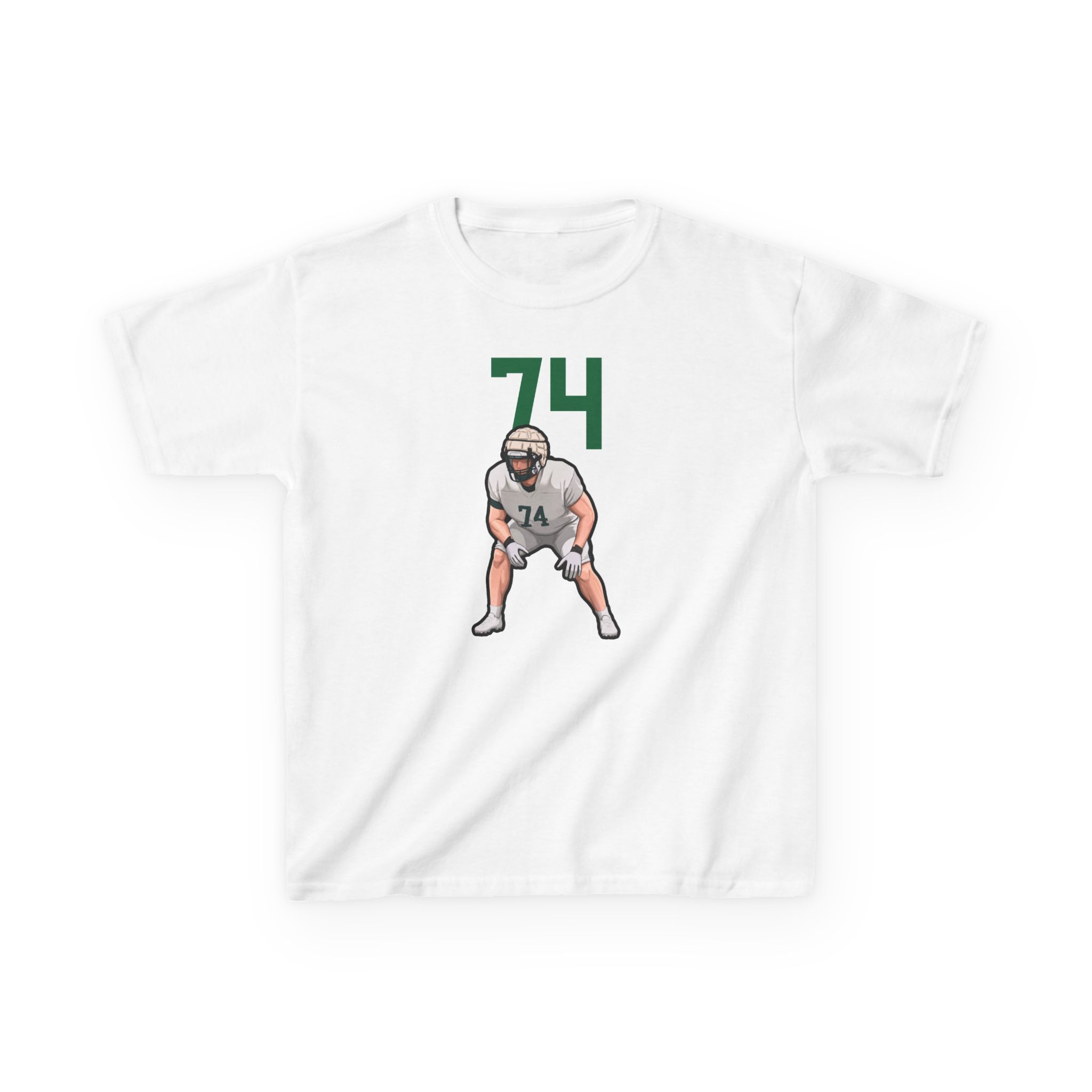 Youth Tee — character_number_top in White