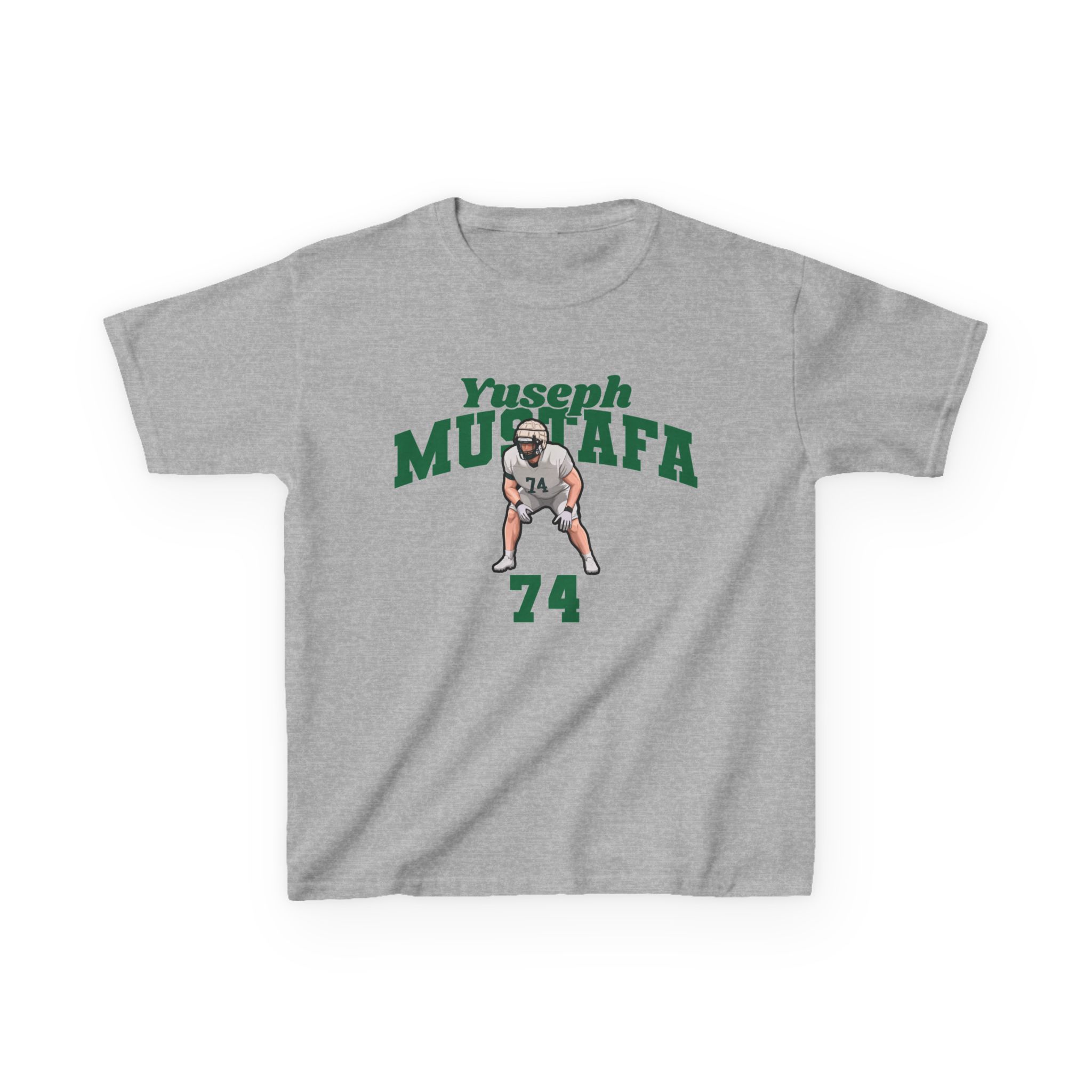 Youth Tee — character_signature_arch in Grey