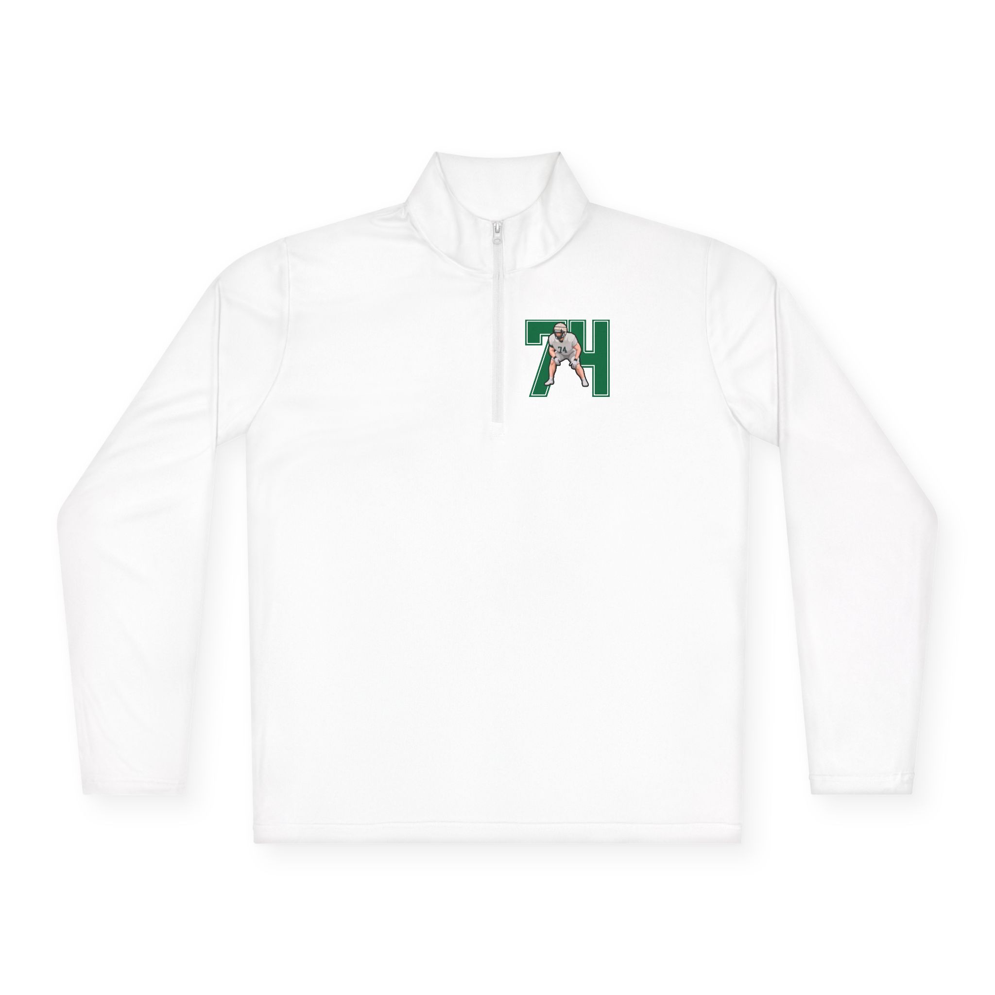 Q-Zip Pullover — character_number in White