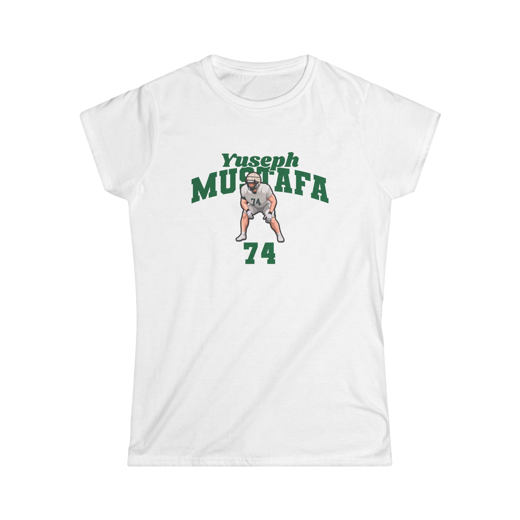 Women's Softstyle Tee — character_signature_arch in White