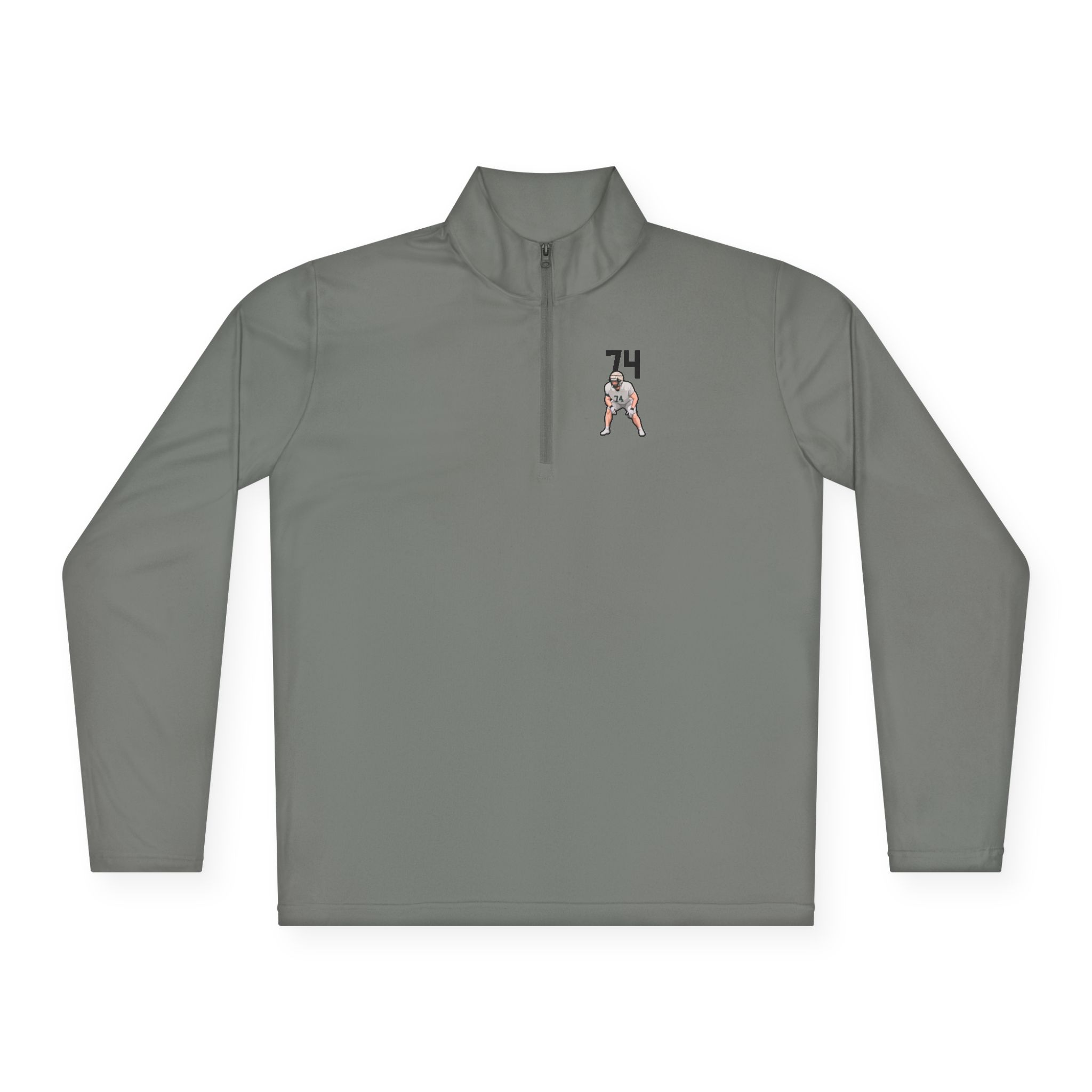 Q-Zip Pullover — character_number_top in Grey