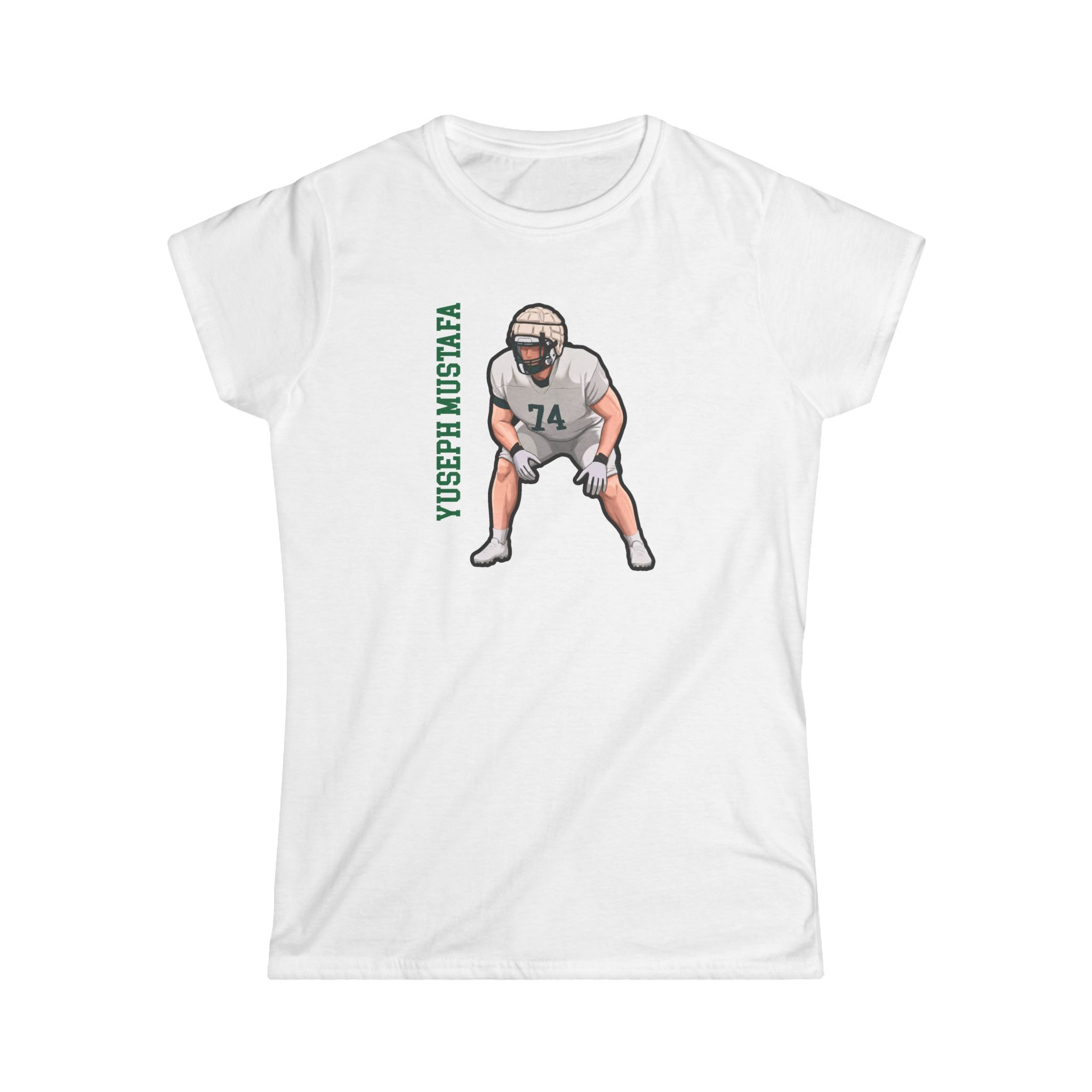 Women's Softstyle Tee — character_name_vertical in White
