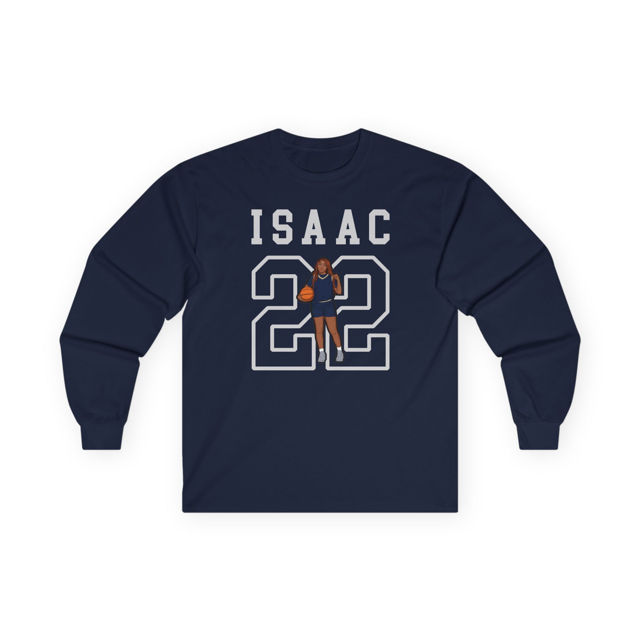 Long Sleeve Tee — character_shirsey in Navy