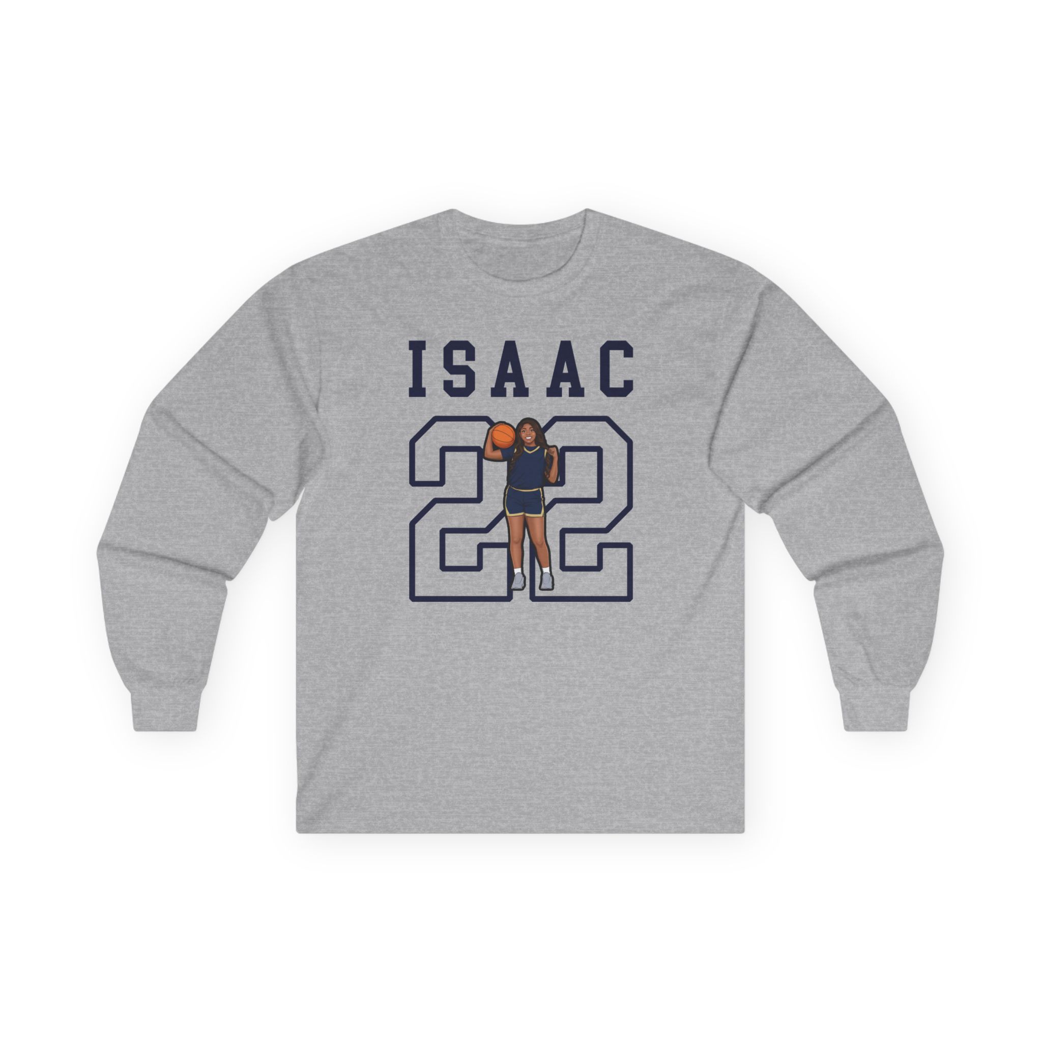 Long Sleeve Tee — character_shirsey in Grey