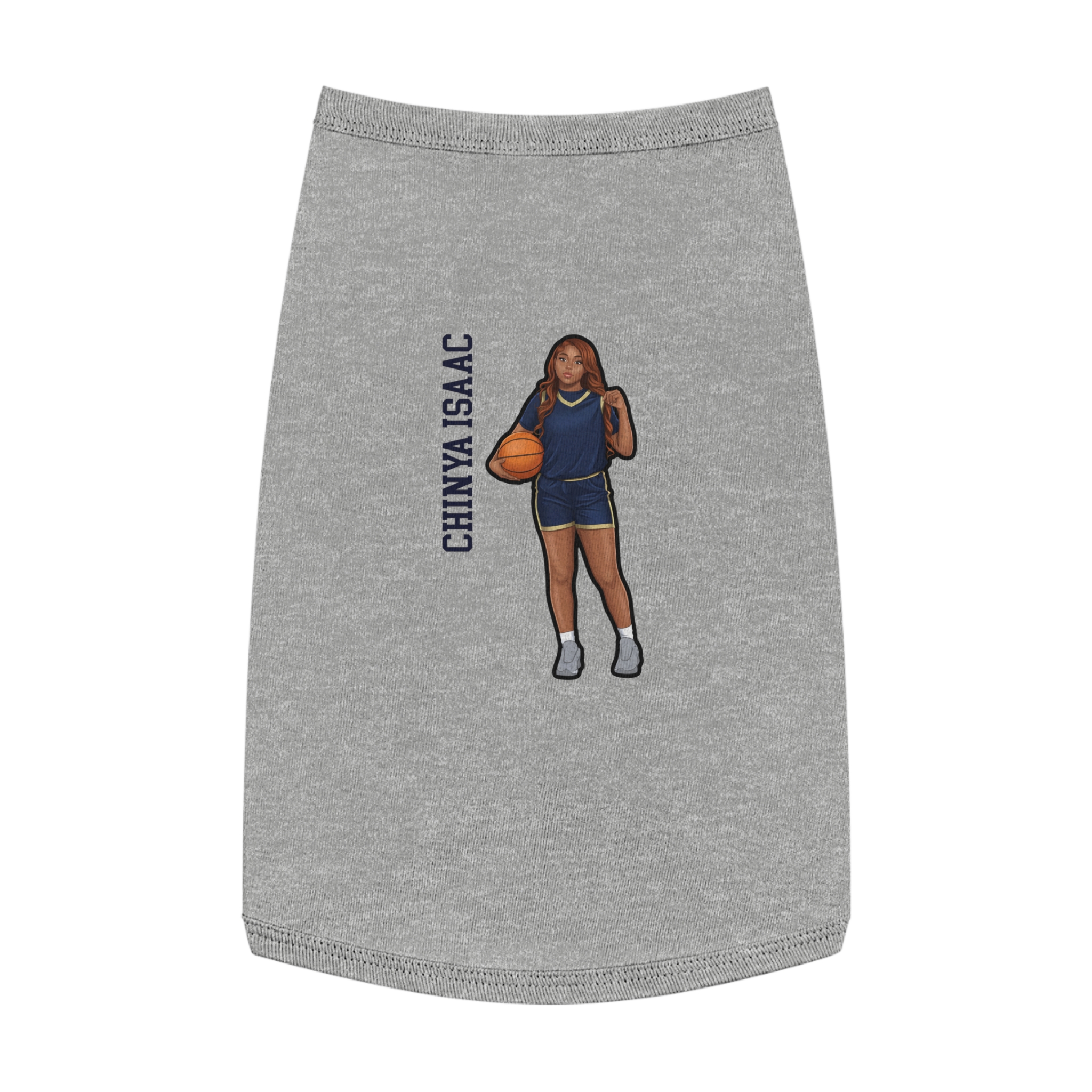 Pet Tank Top — character_name_vertical in White