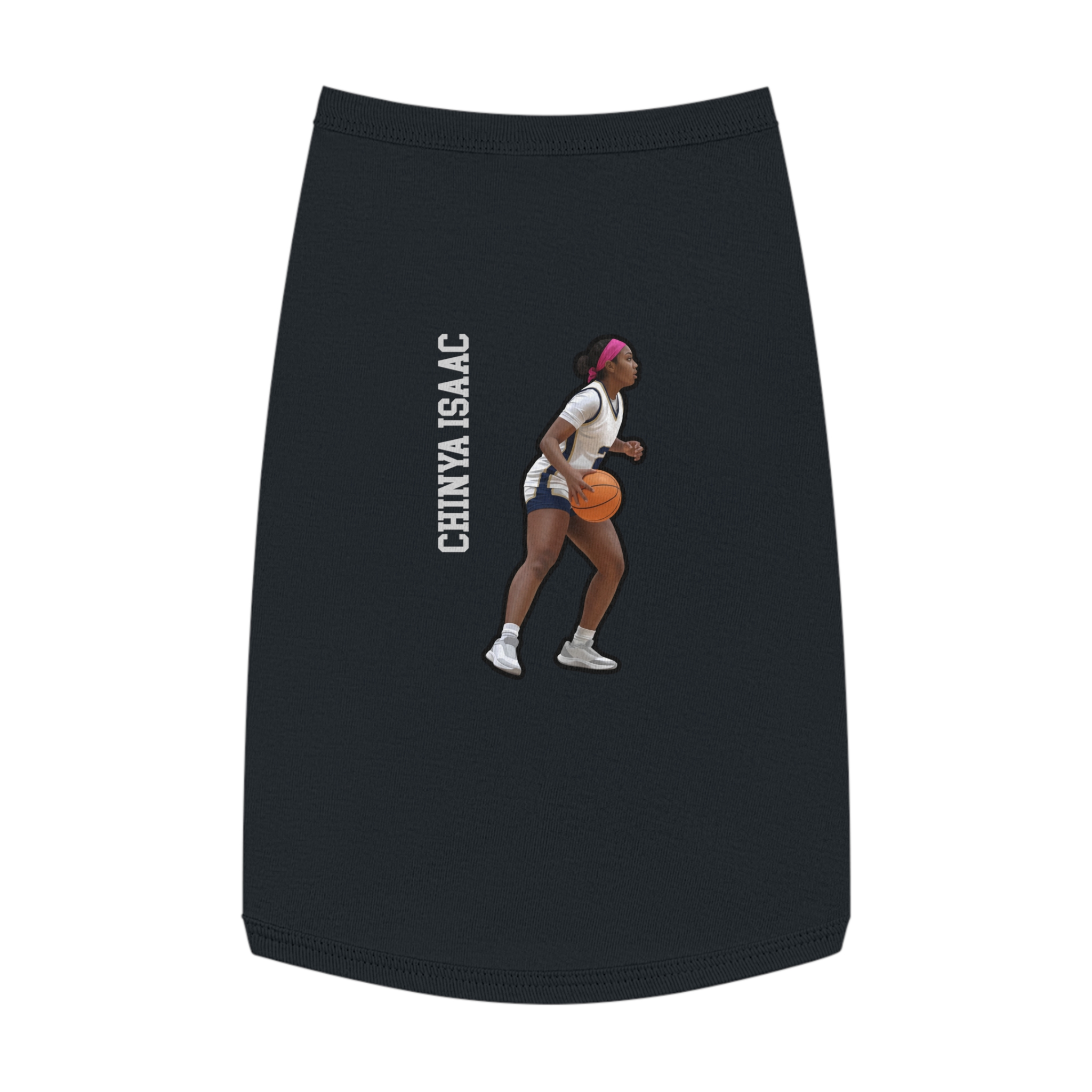 Pet Tank Top — character_name_vertical in Black