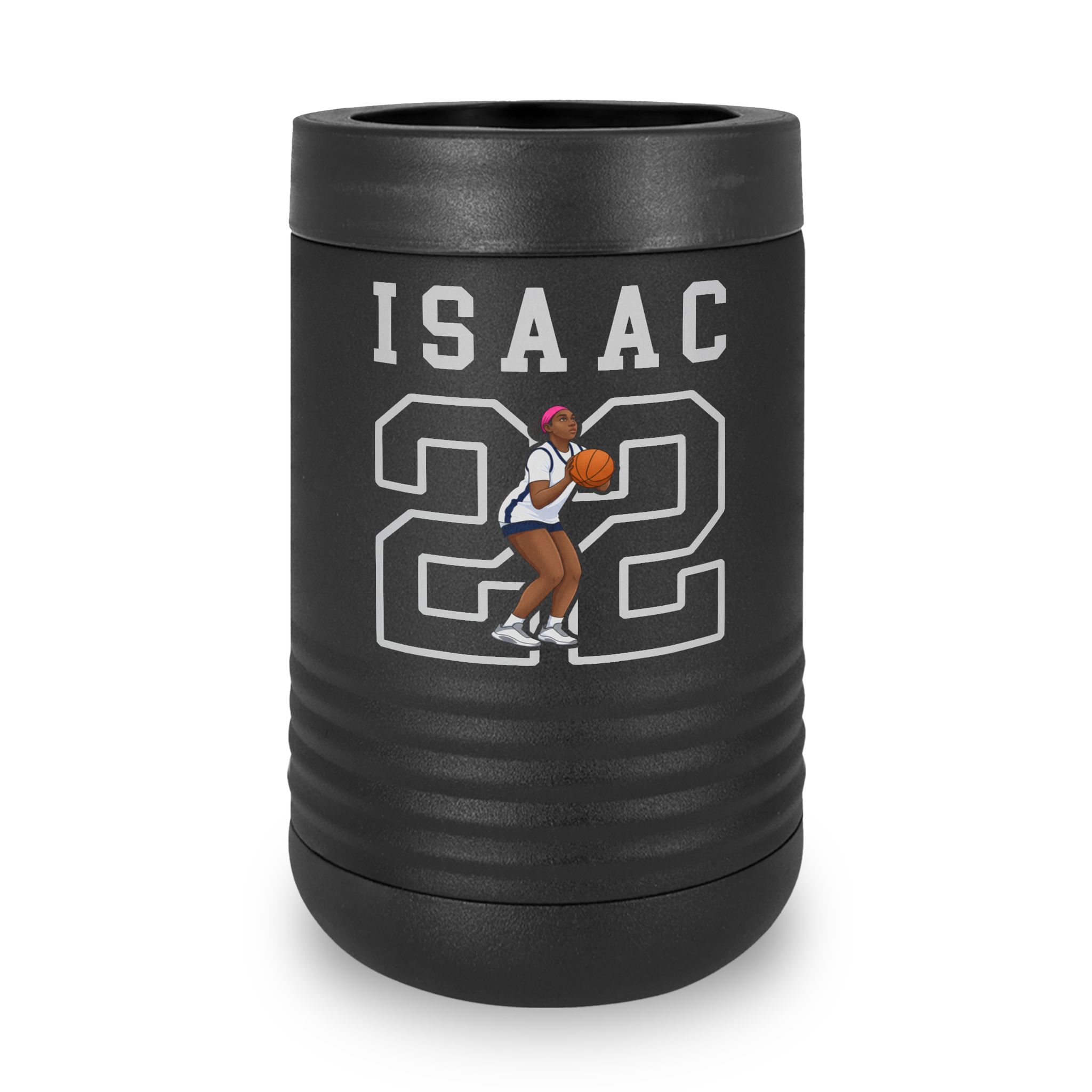 Stainless Can Cooler — character_shirsey in Black