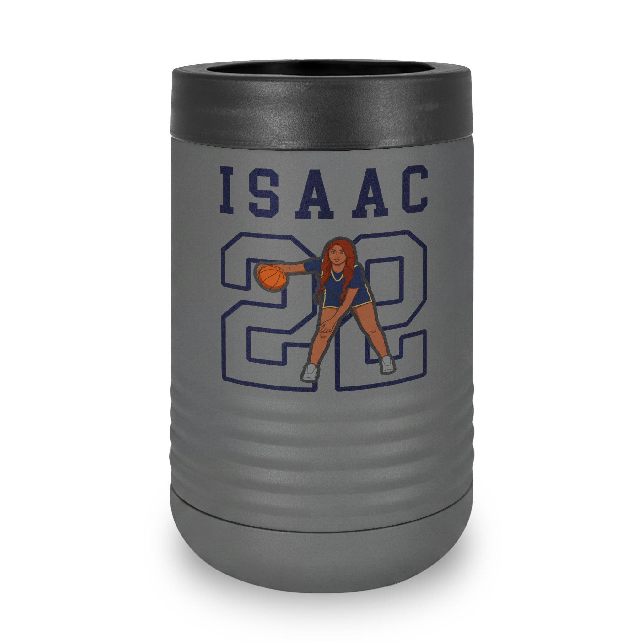 Stainless Can Cooler — character_shirsey in Grey