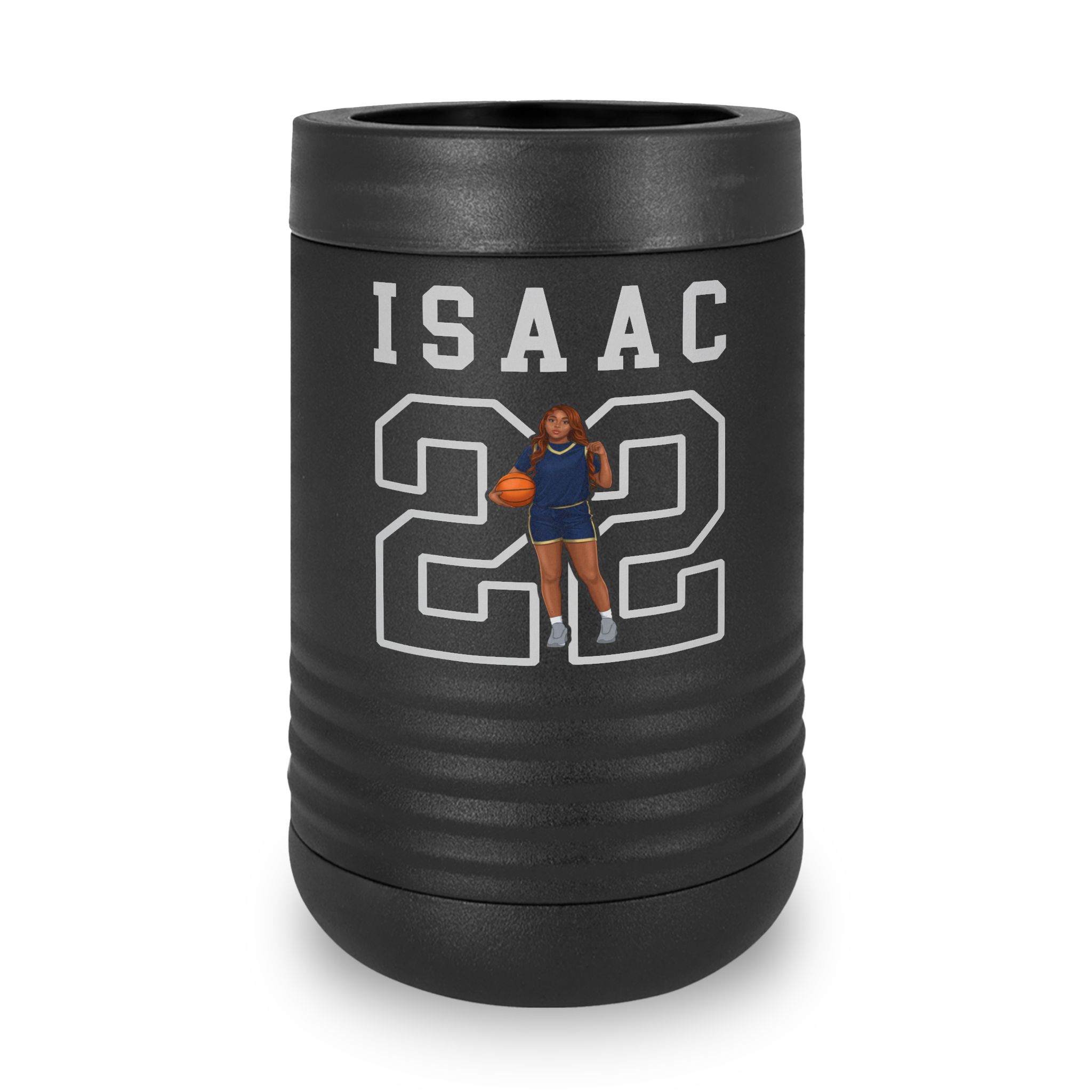 Stainless Can Cooler — character_shirsey in Black