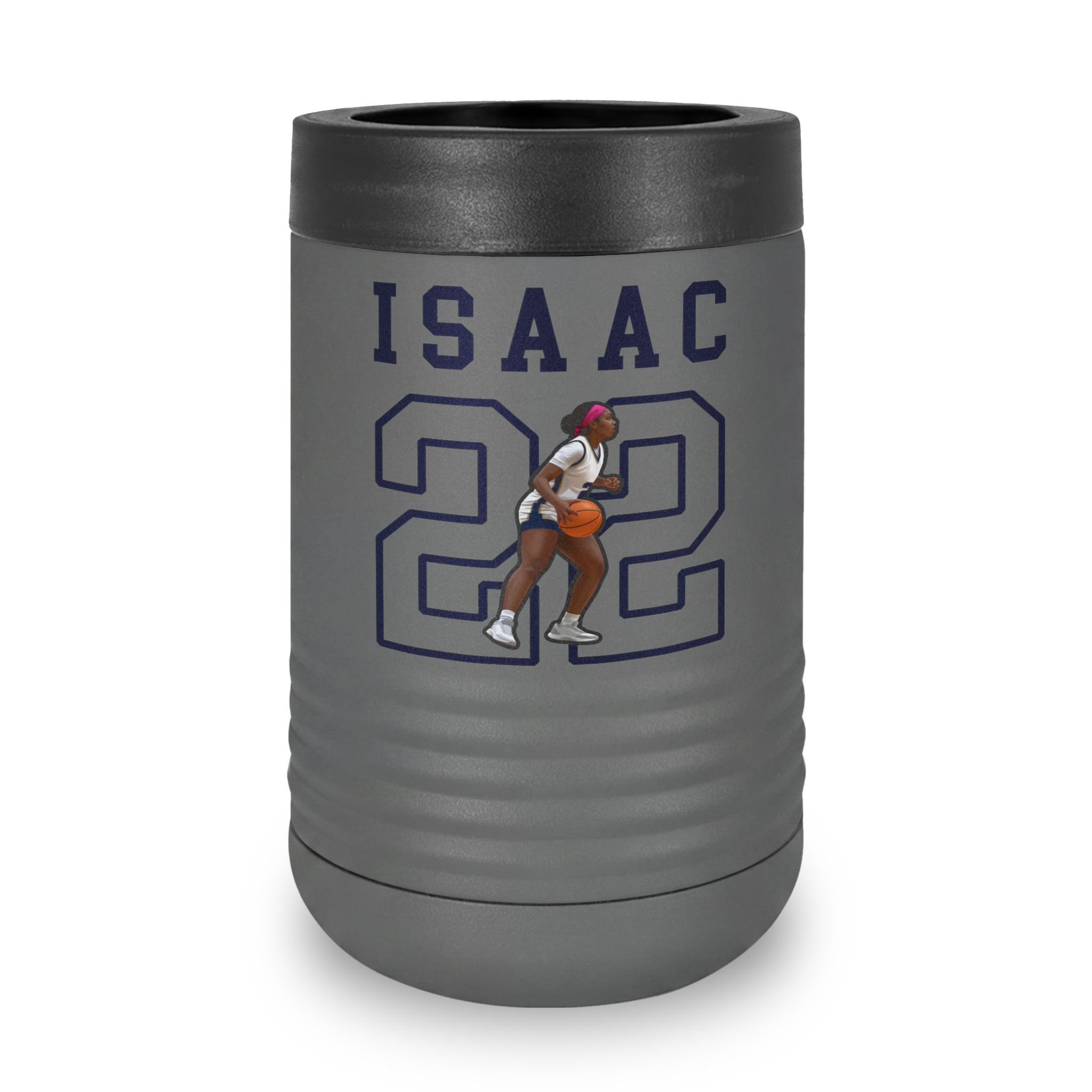 Stainless Can Cooler — character_shirsey in Grey