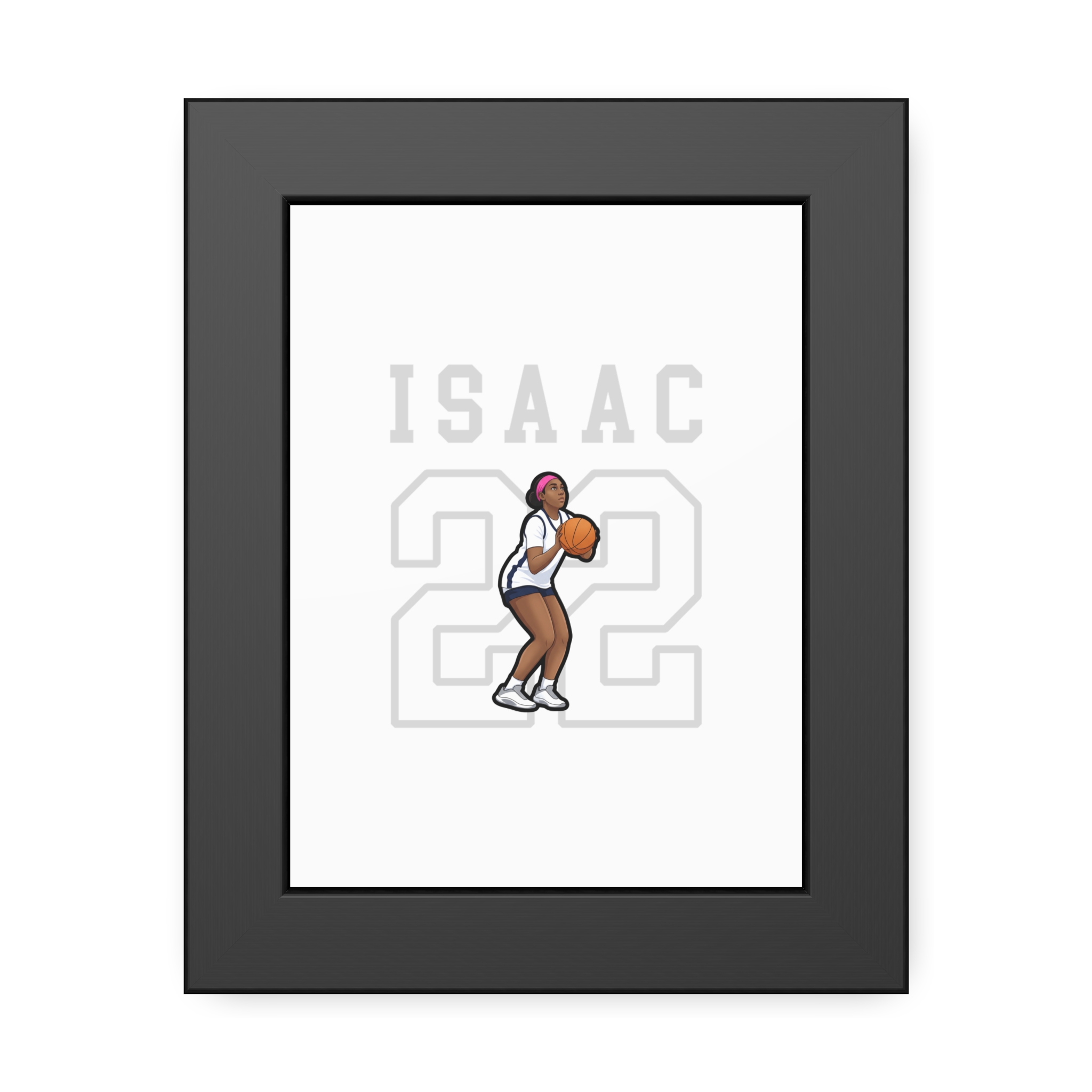 Framed Poster — character_shirsey in Black