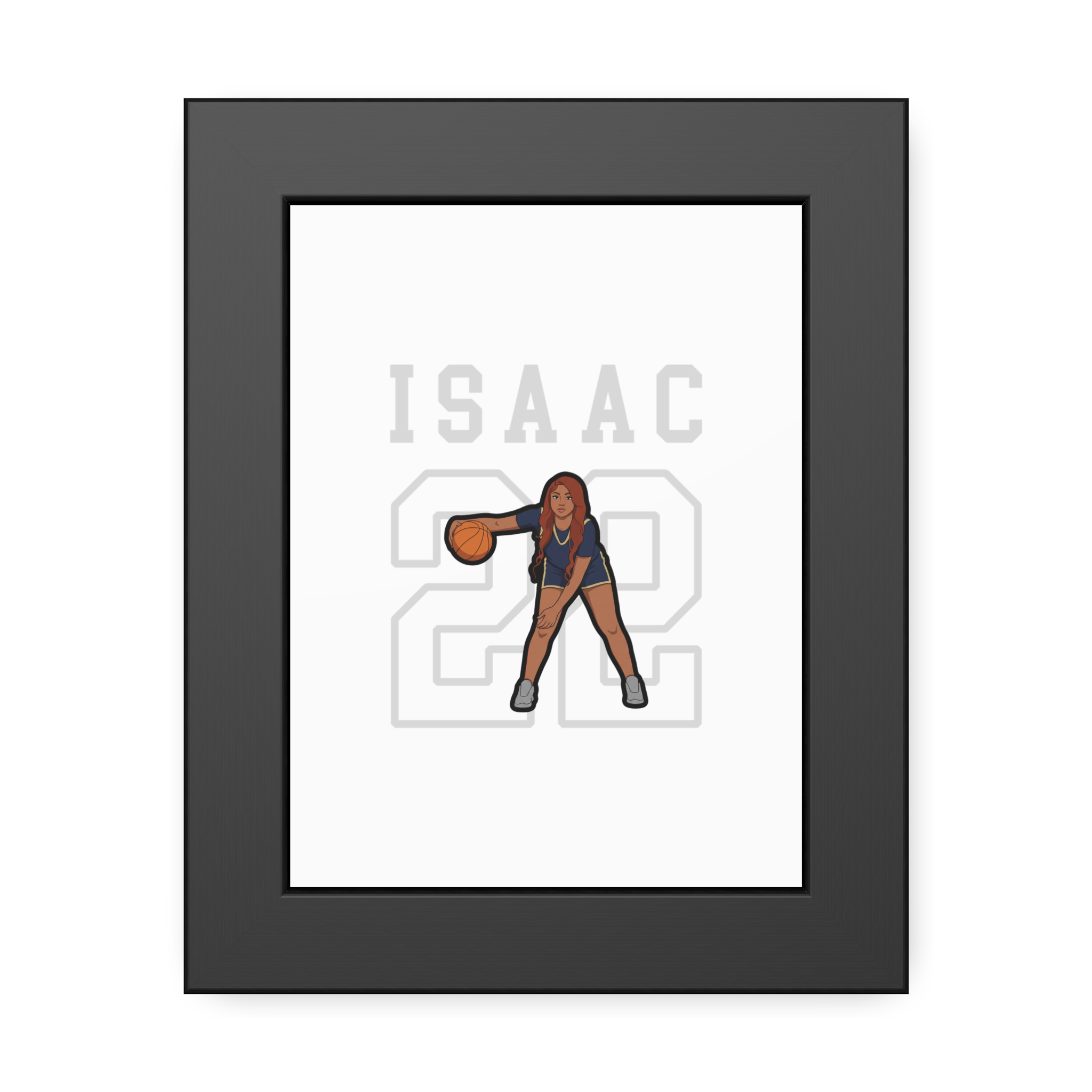 Framed Poster — character_shirsey in Black
