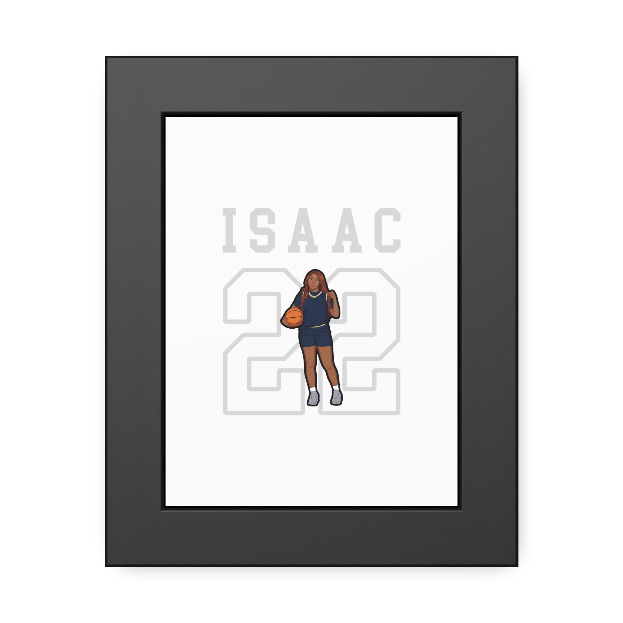 Framed Poster — character_shirsey in Black
