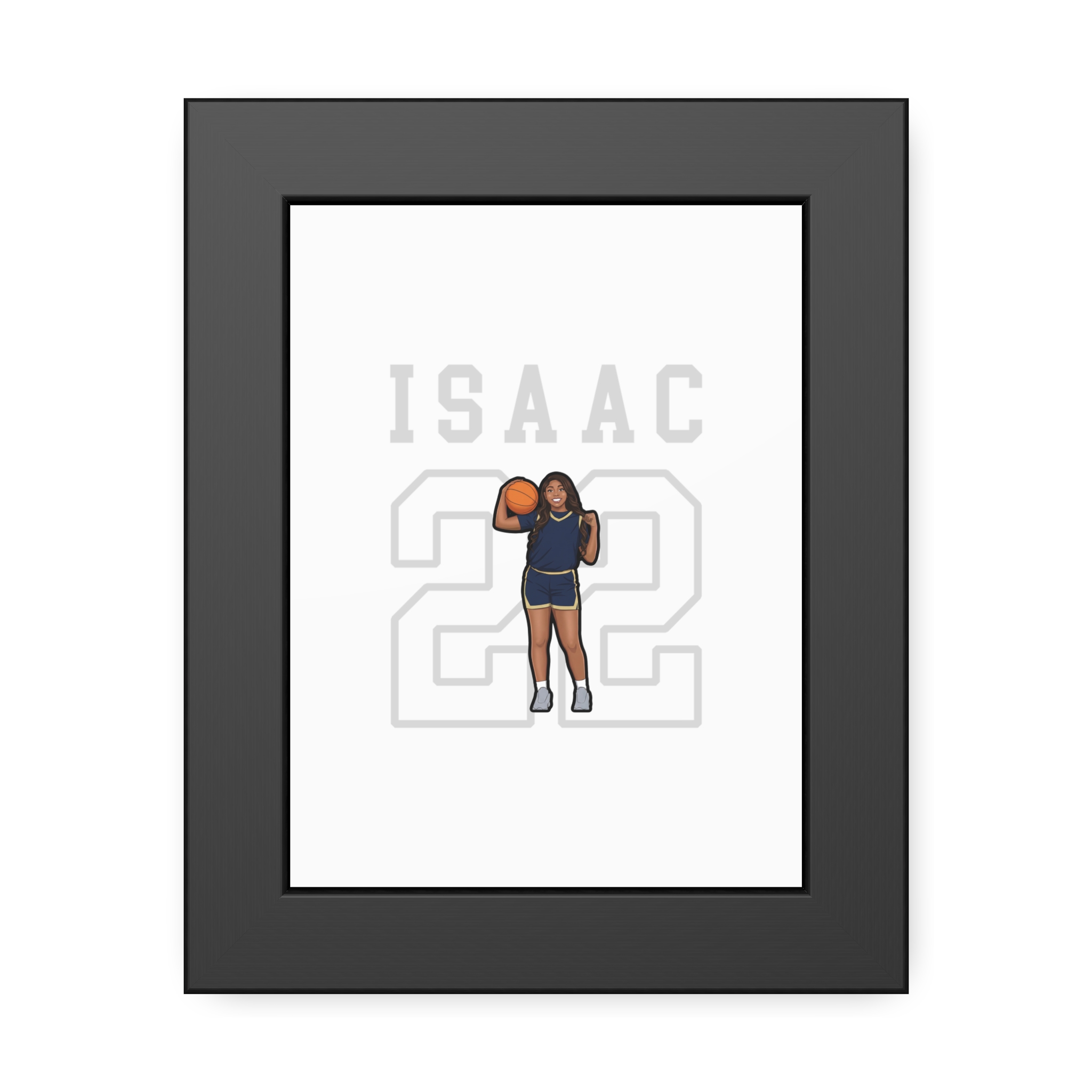 Framed Poster — character_shirsey in Black