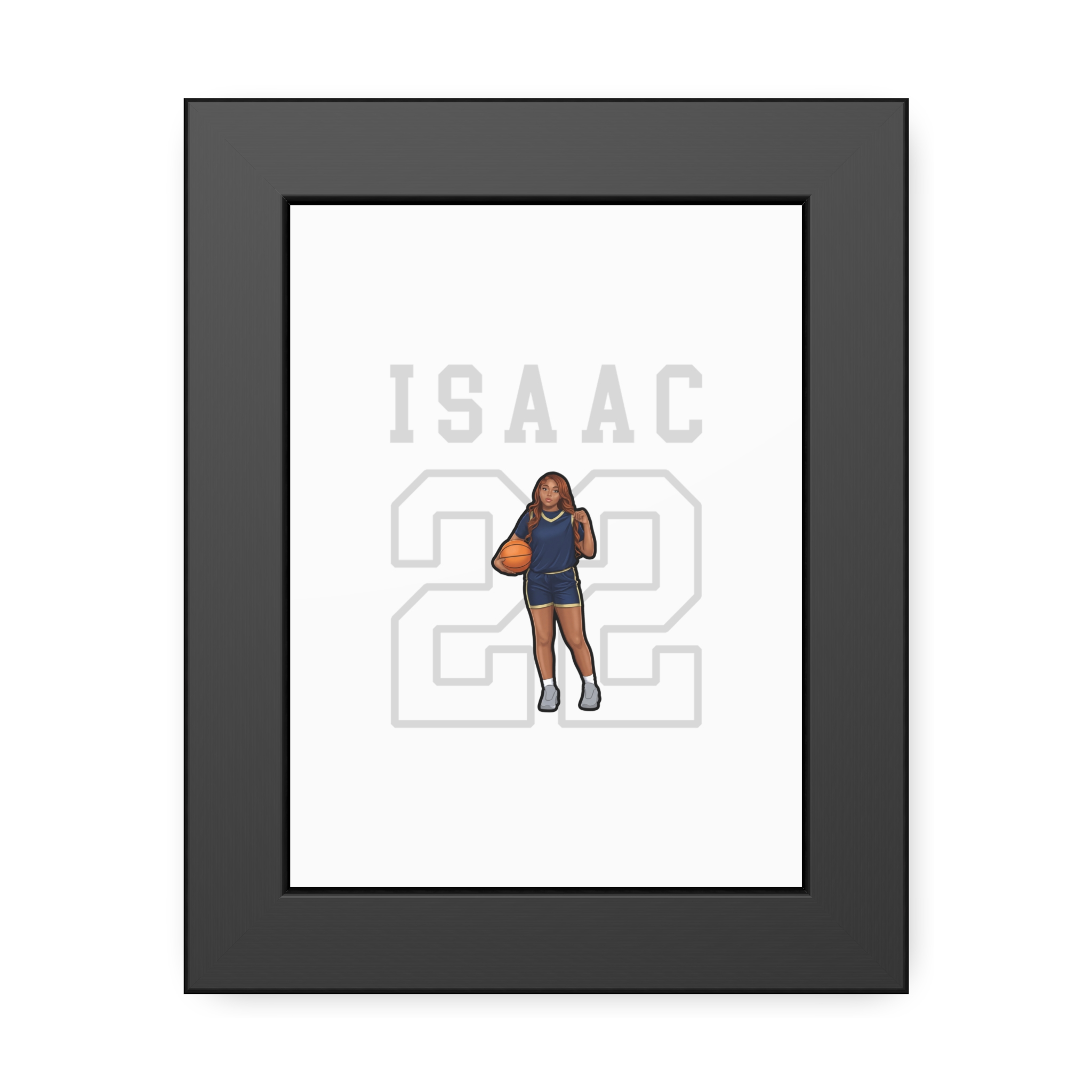 Framed Poster — character_shirsey in Black
