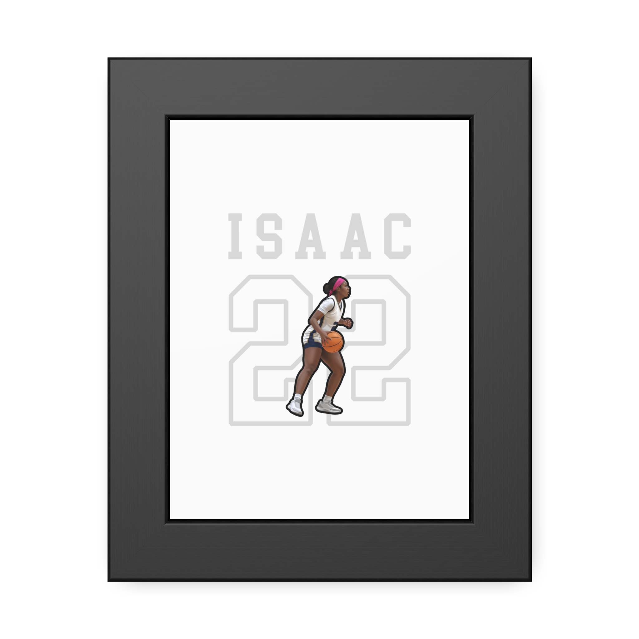 Framed Poster — character_shirsey in Black