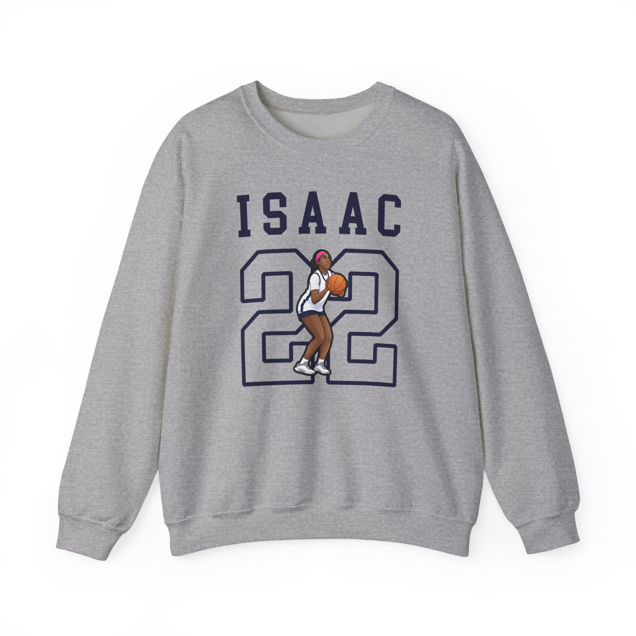 Crewneck Sweatshirt — character_shirsey in Grey