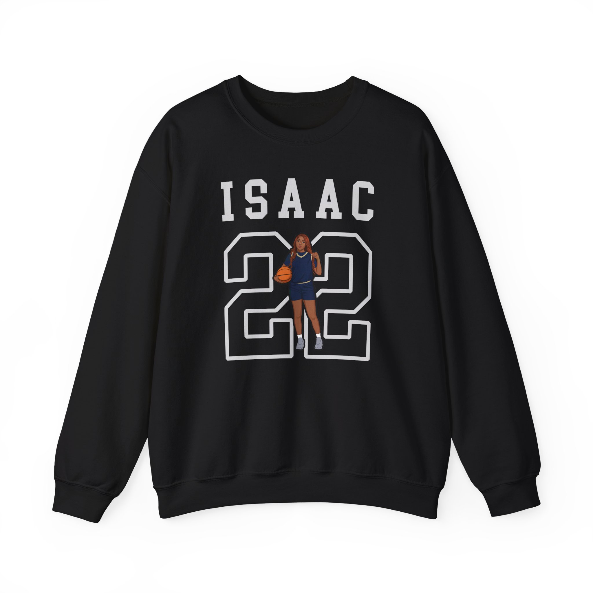 Crewneck Sweatshirt — character_shirsey in Black