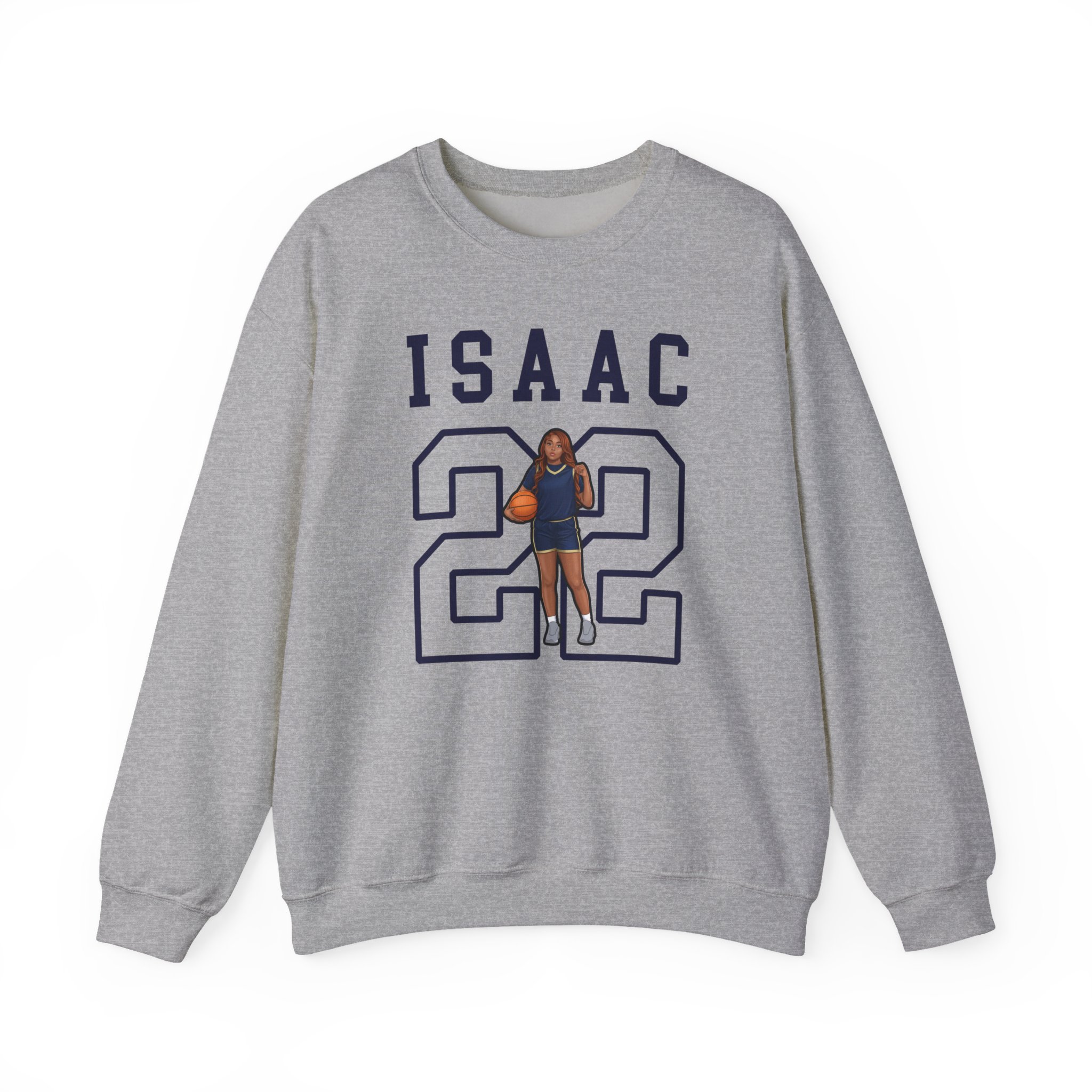 Crewneck Sweatshirt — character_shirsey in Grey