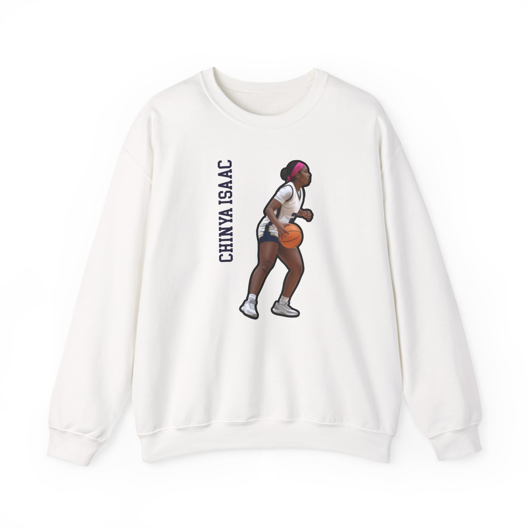 Crewneck Sweatshirt — character_name_vertical in White