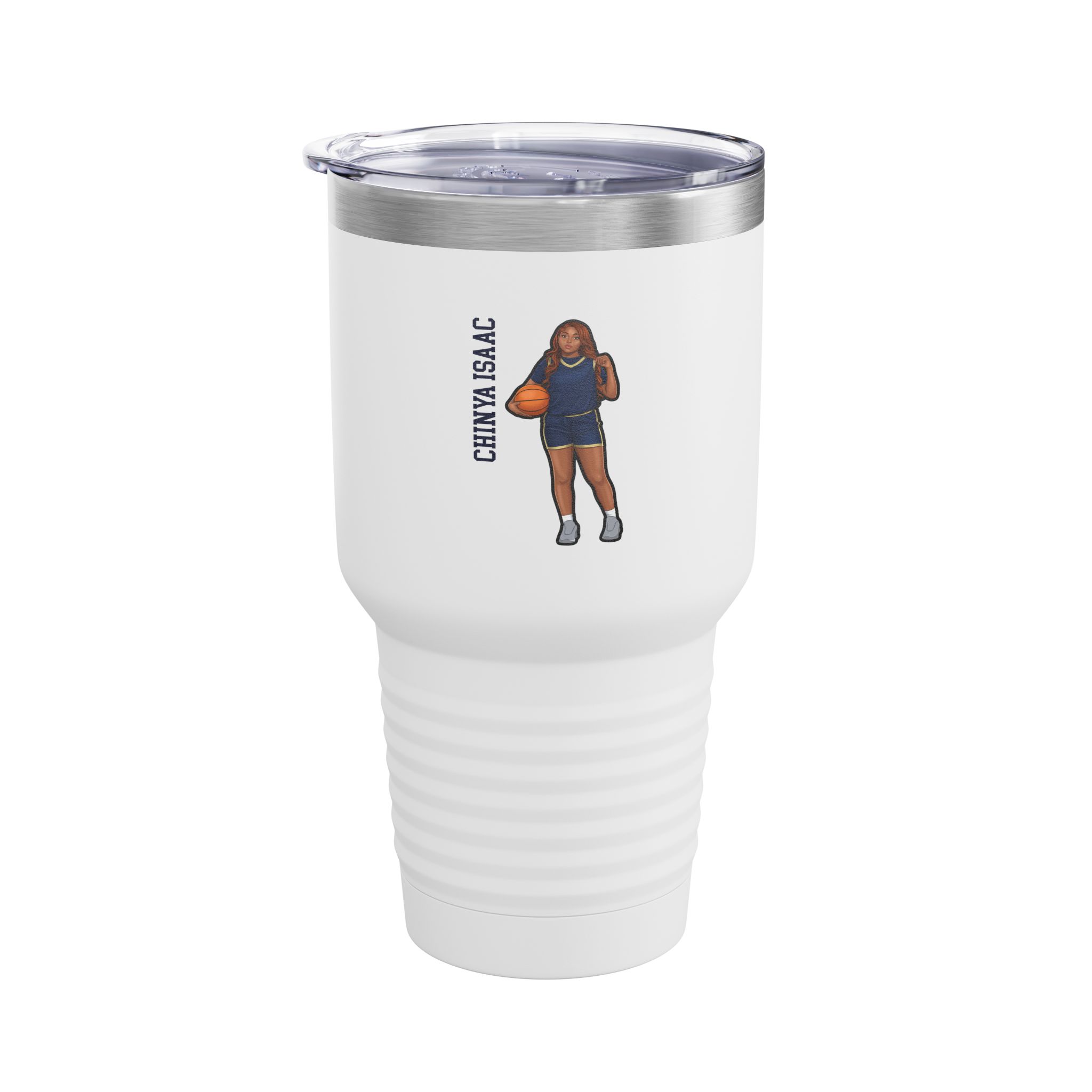 30oz Tumbler — character_name_vertical in White