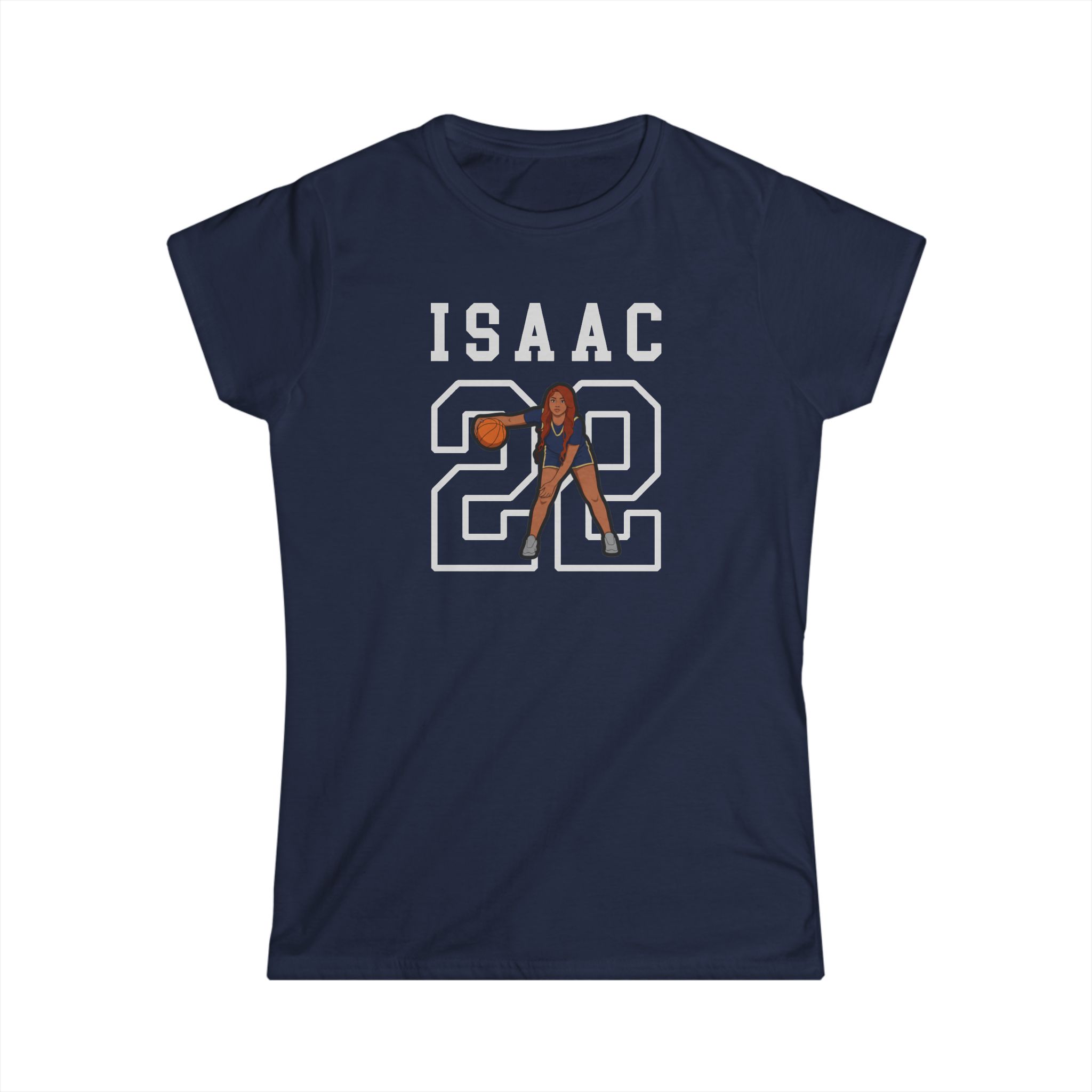 Women's Softstyle Tee — character_shirsey in Navy