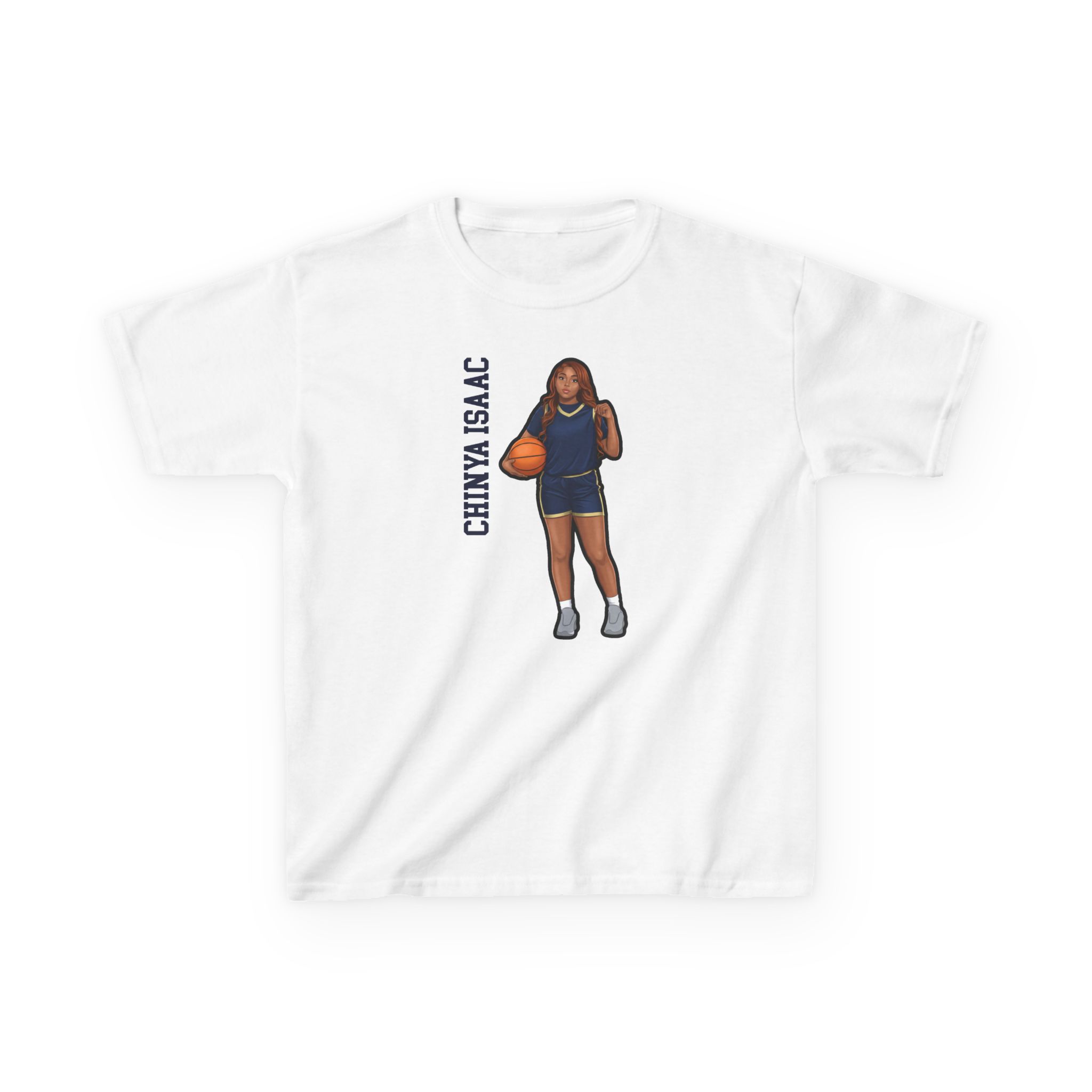 Youth Tee — character_name_vertical in White
