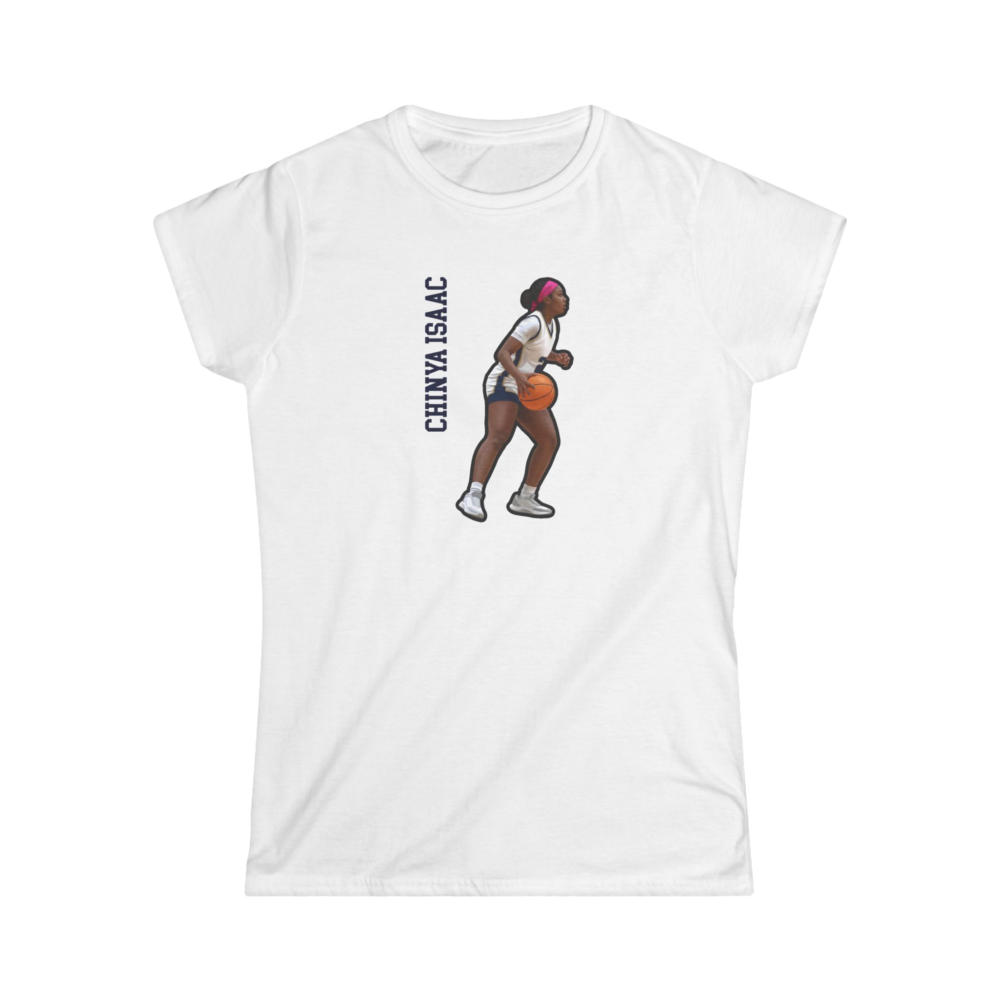 Women's Softstyle Tee — character_name_vertical in White