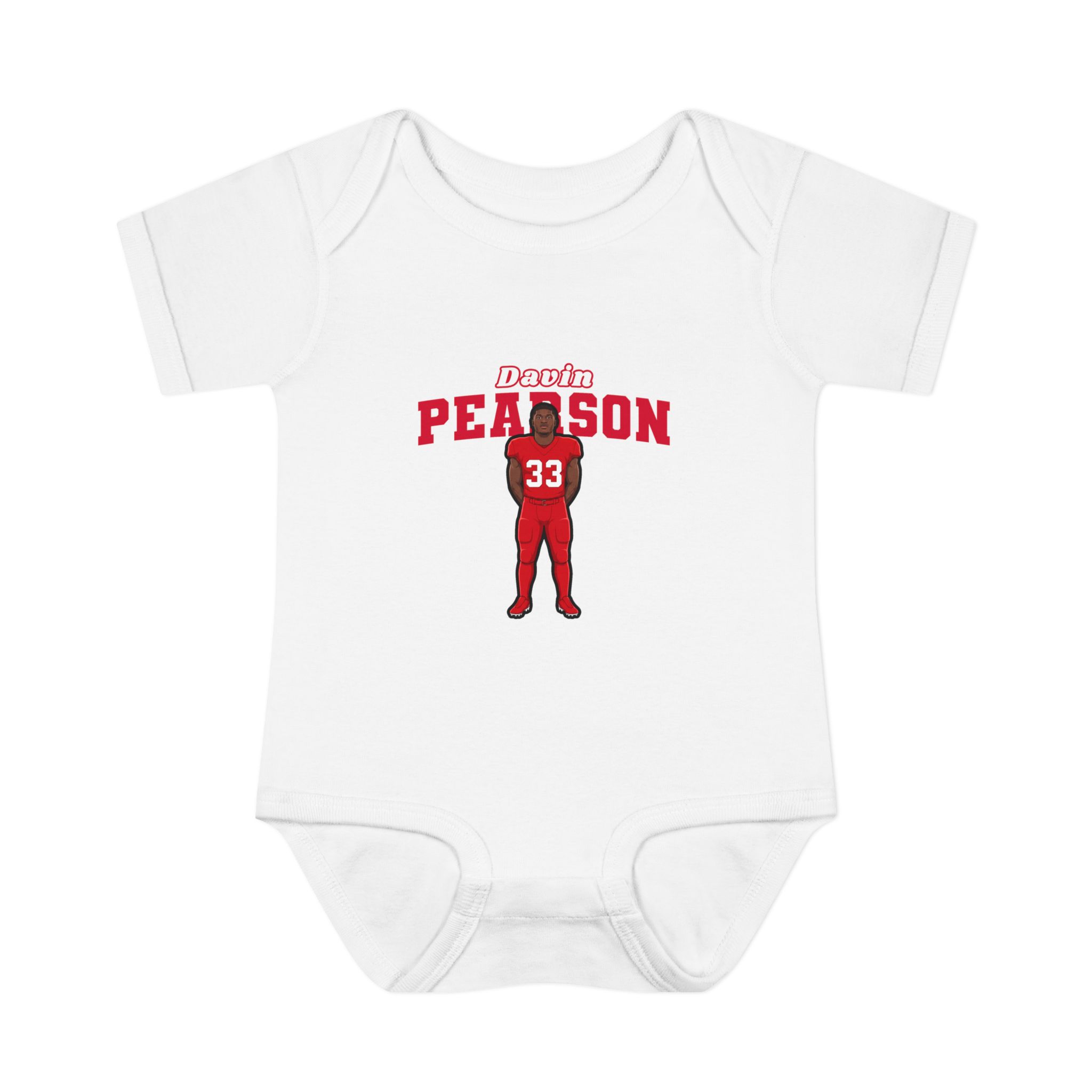 Baby Onesie — character_name_arch in White