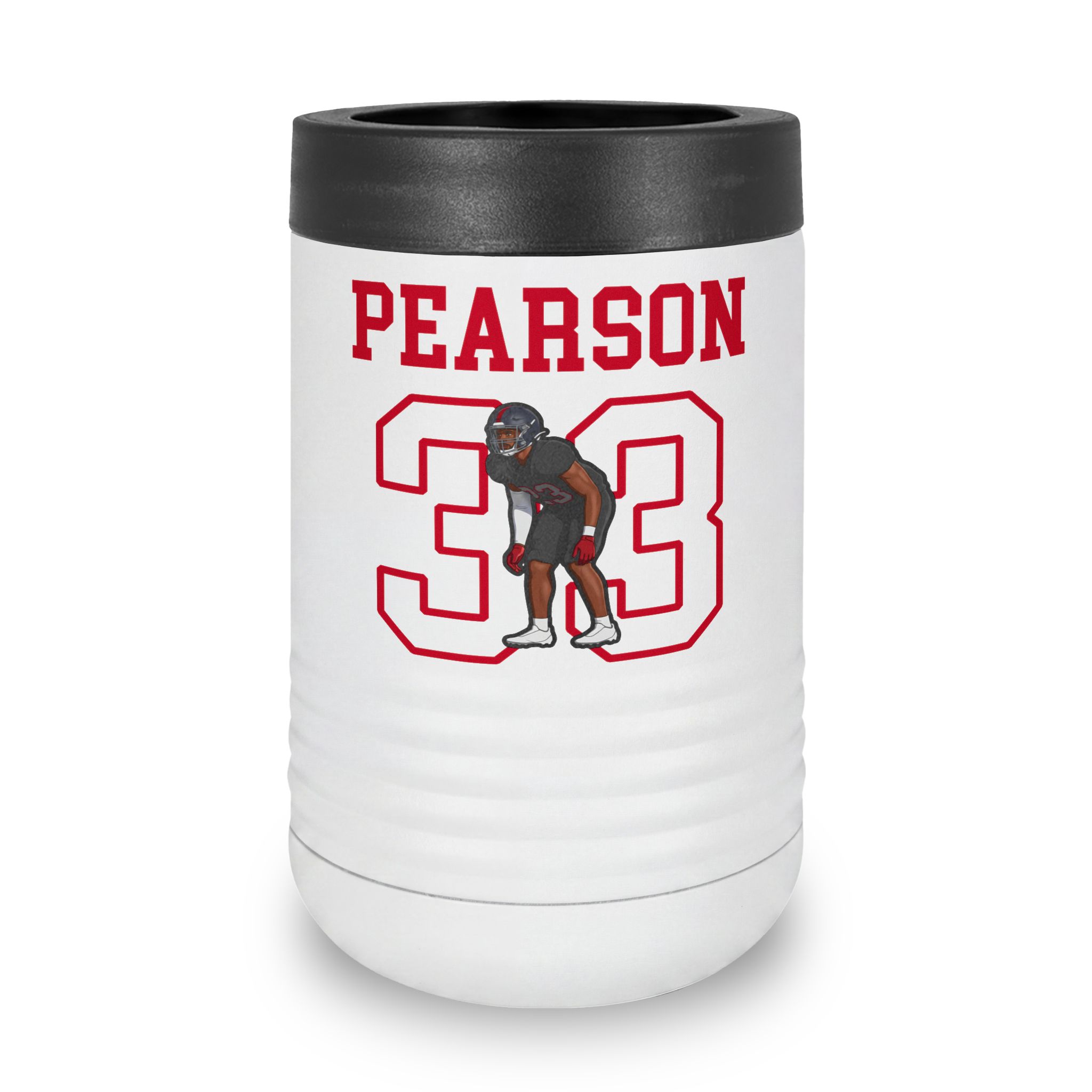 Stainless Can Cooler — character_shirsey in White