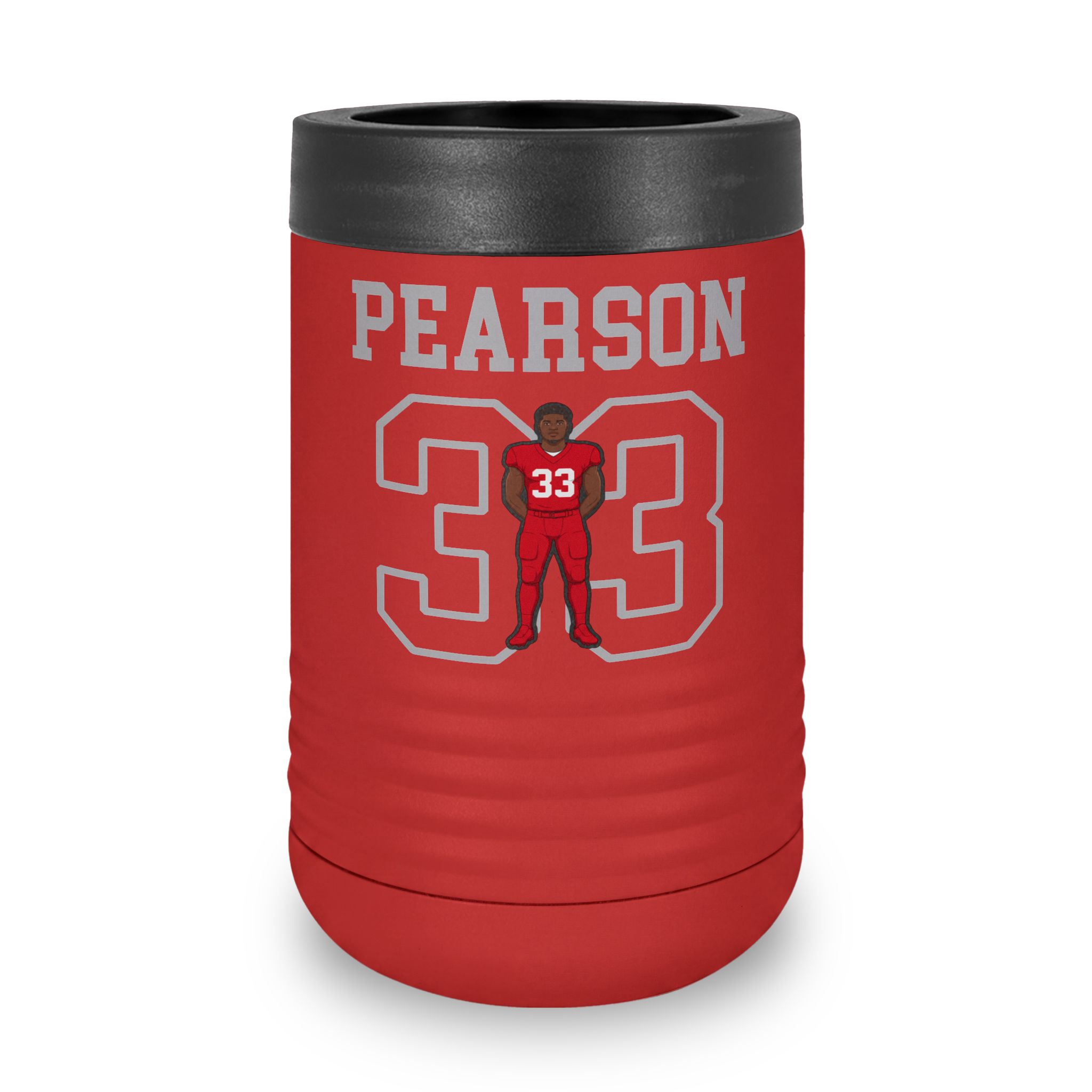 Stainless Can Cooler — character_shirsey in Red