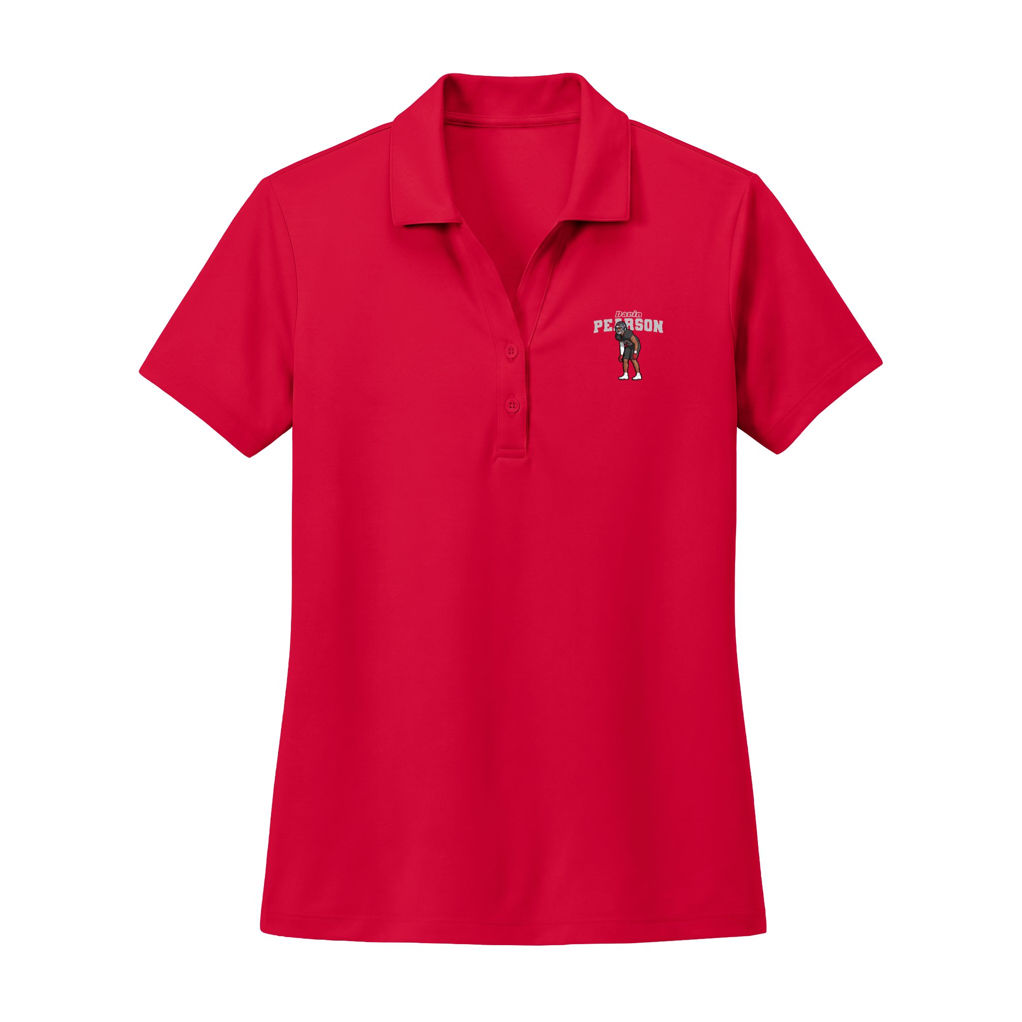 Women's Polo — character_name_arch in Red