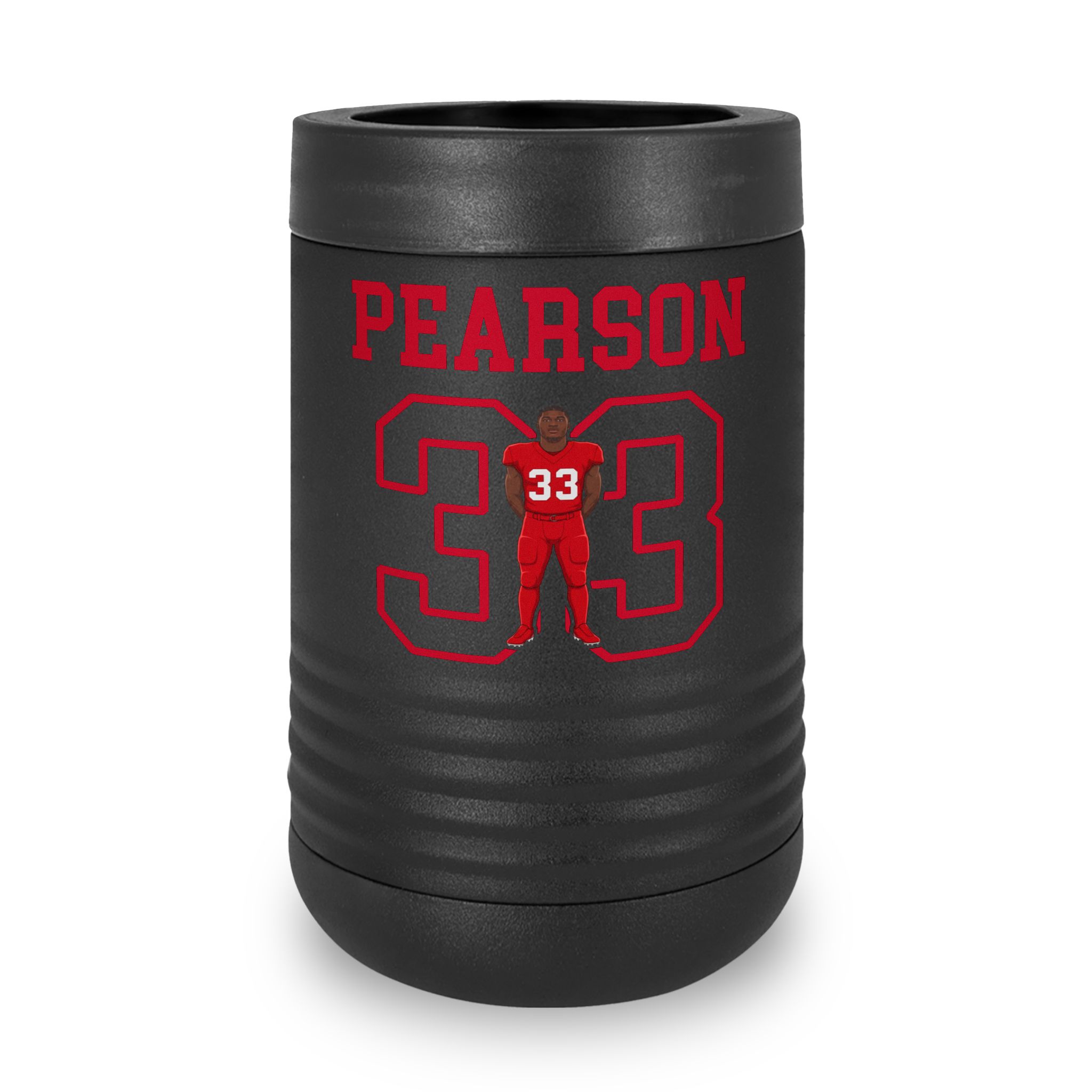 Stainless Can Cooler — character_shirsey in Black