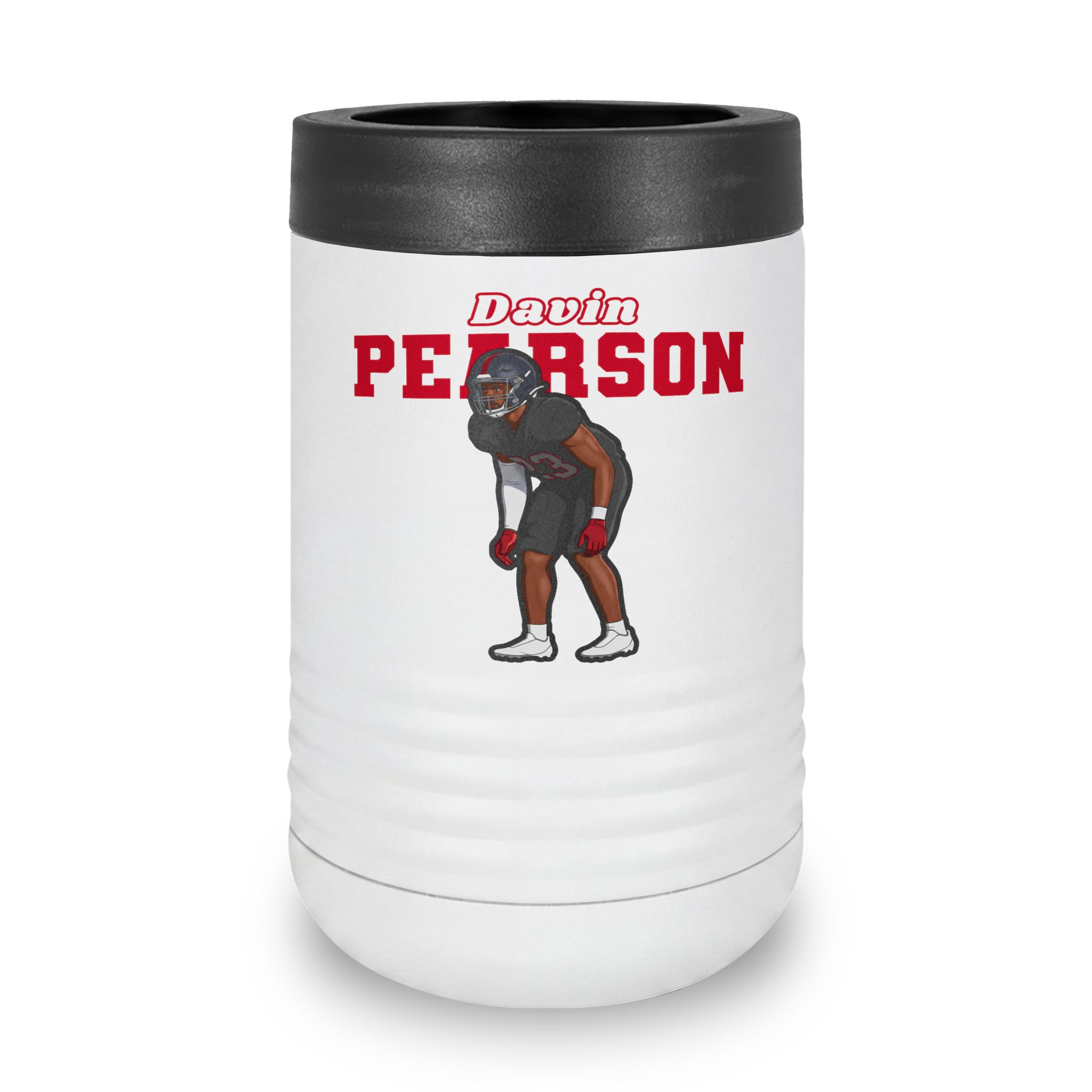 Stainless Can Cooler — character_name_arch in White