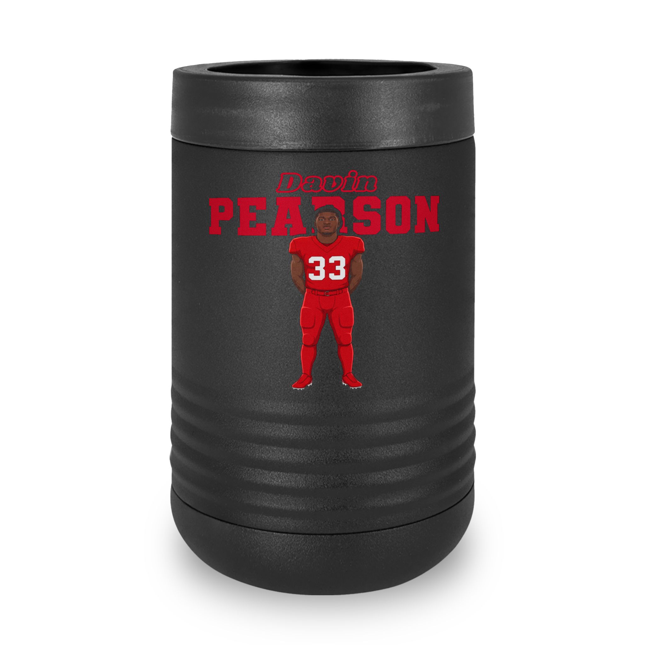 Stainless Can Cooler — character_name_arch in Black