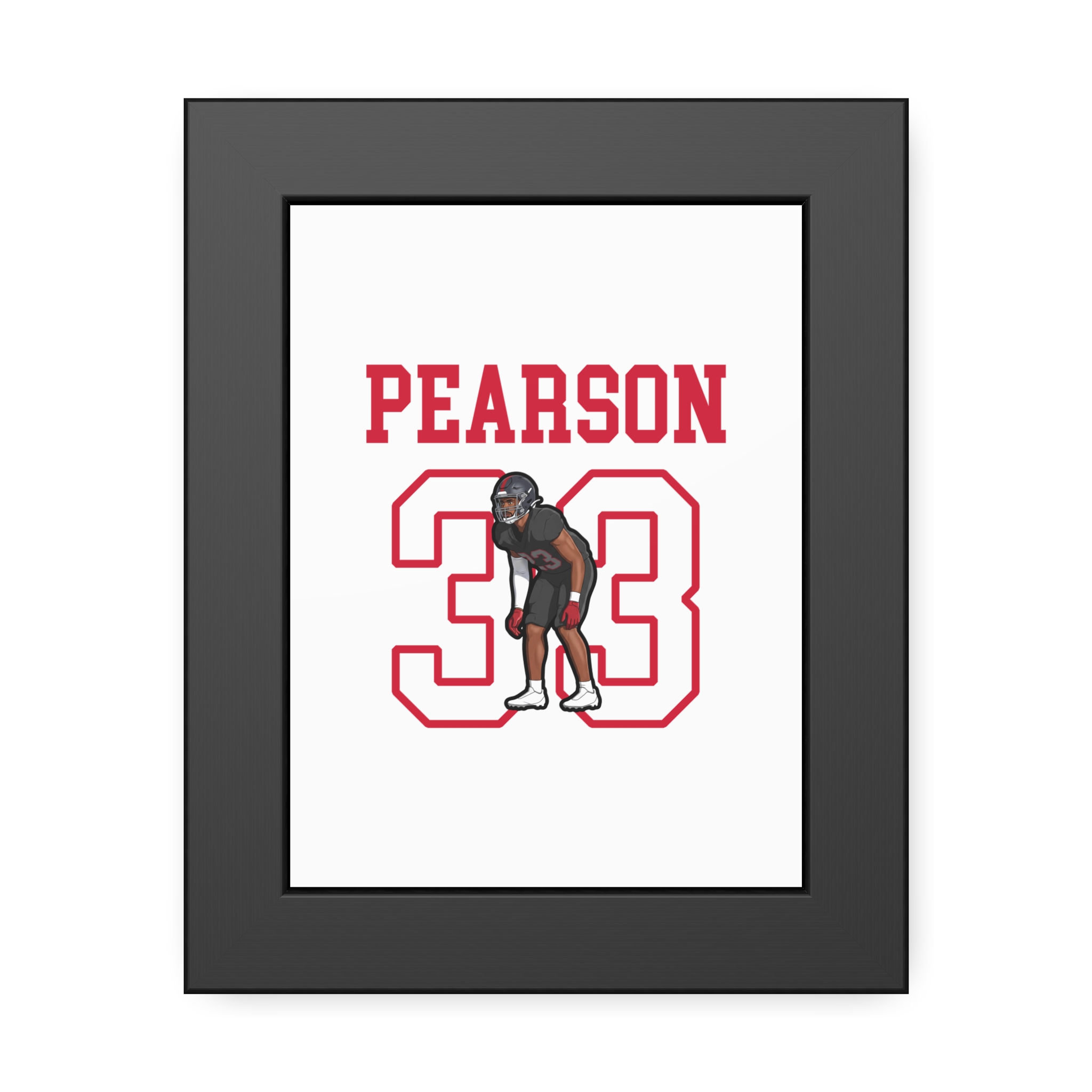 Framed Poster — character_shirsey in Black