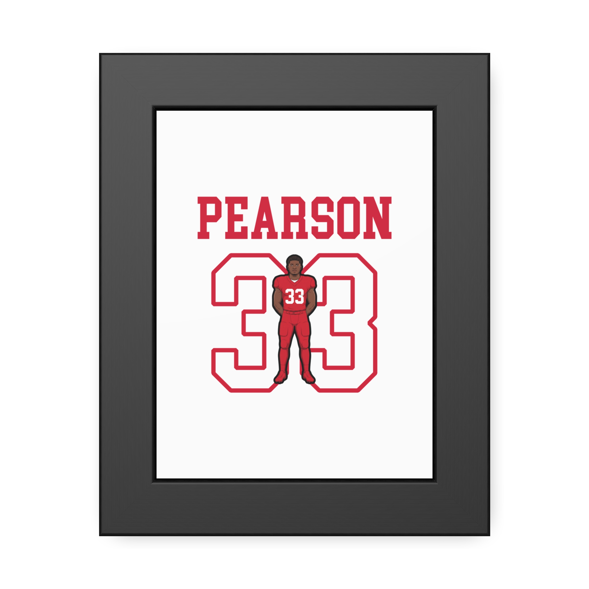 Framed Poster — character_shirsey in Black