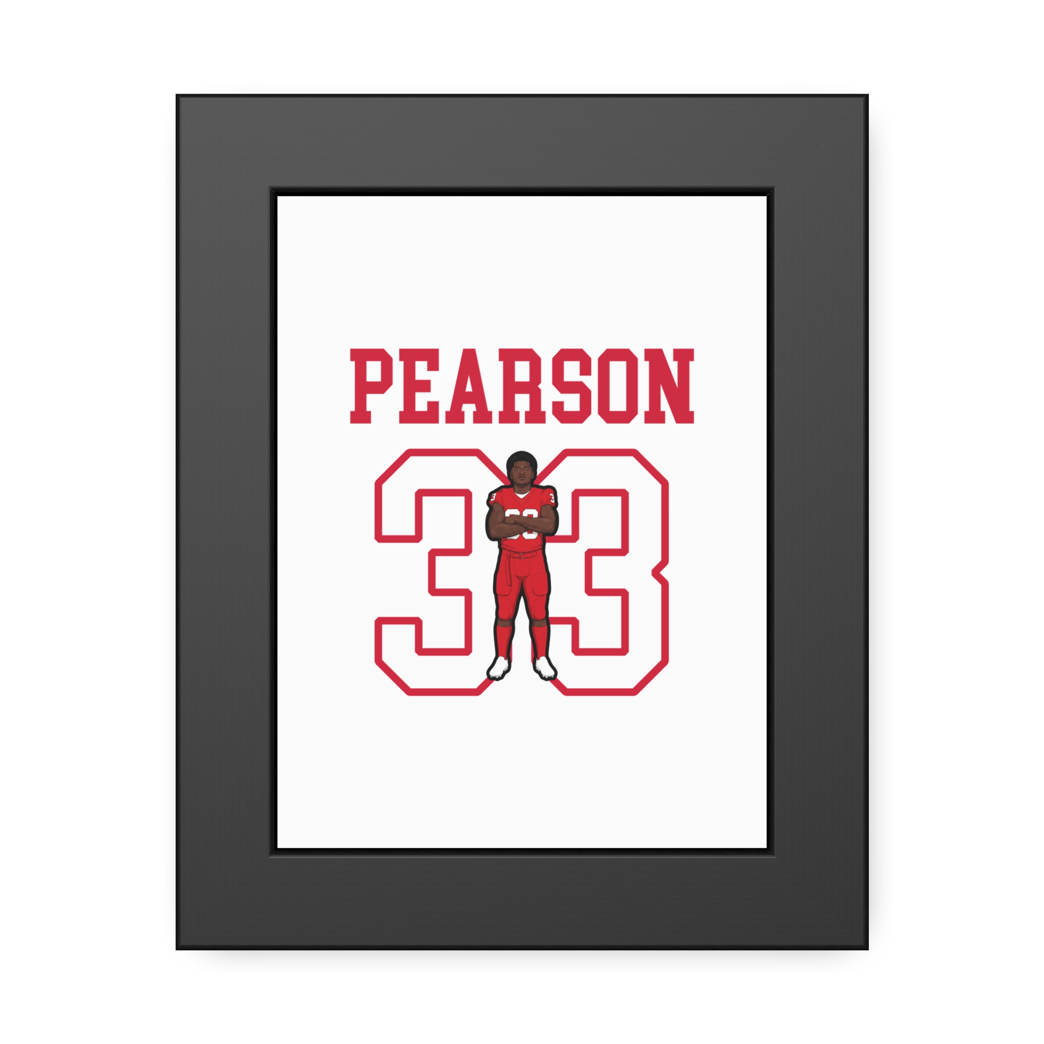 Framed Poster — character_shirsey in Black