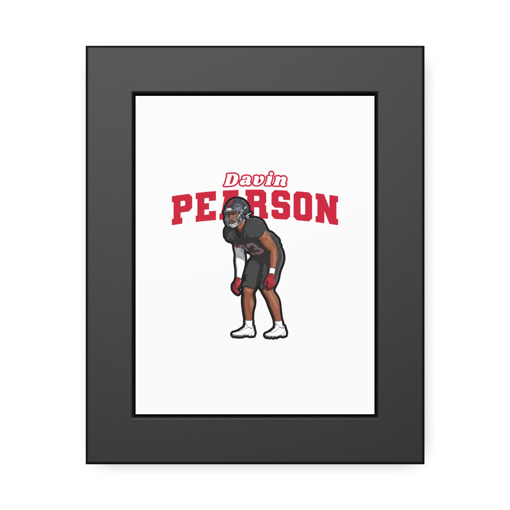 Framed Poster — character_name_arch in Black